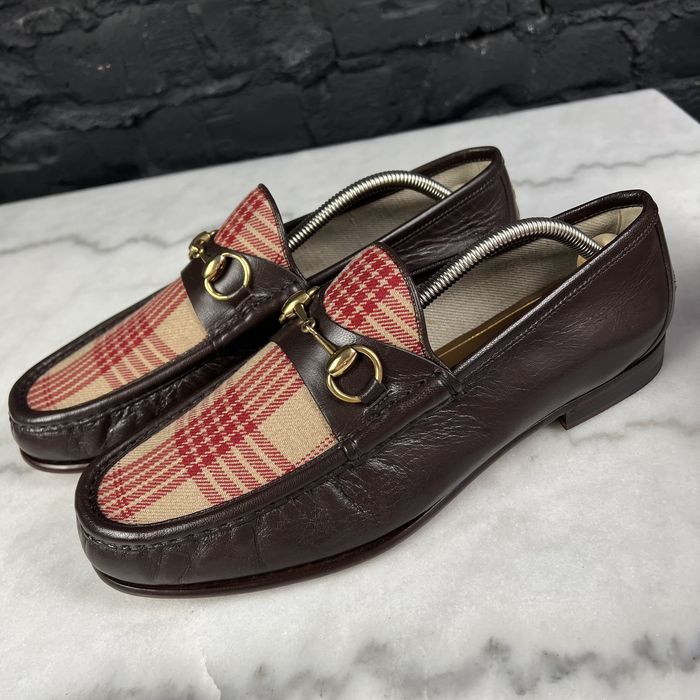 Gucci plaid hot sale loafers