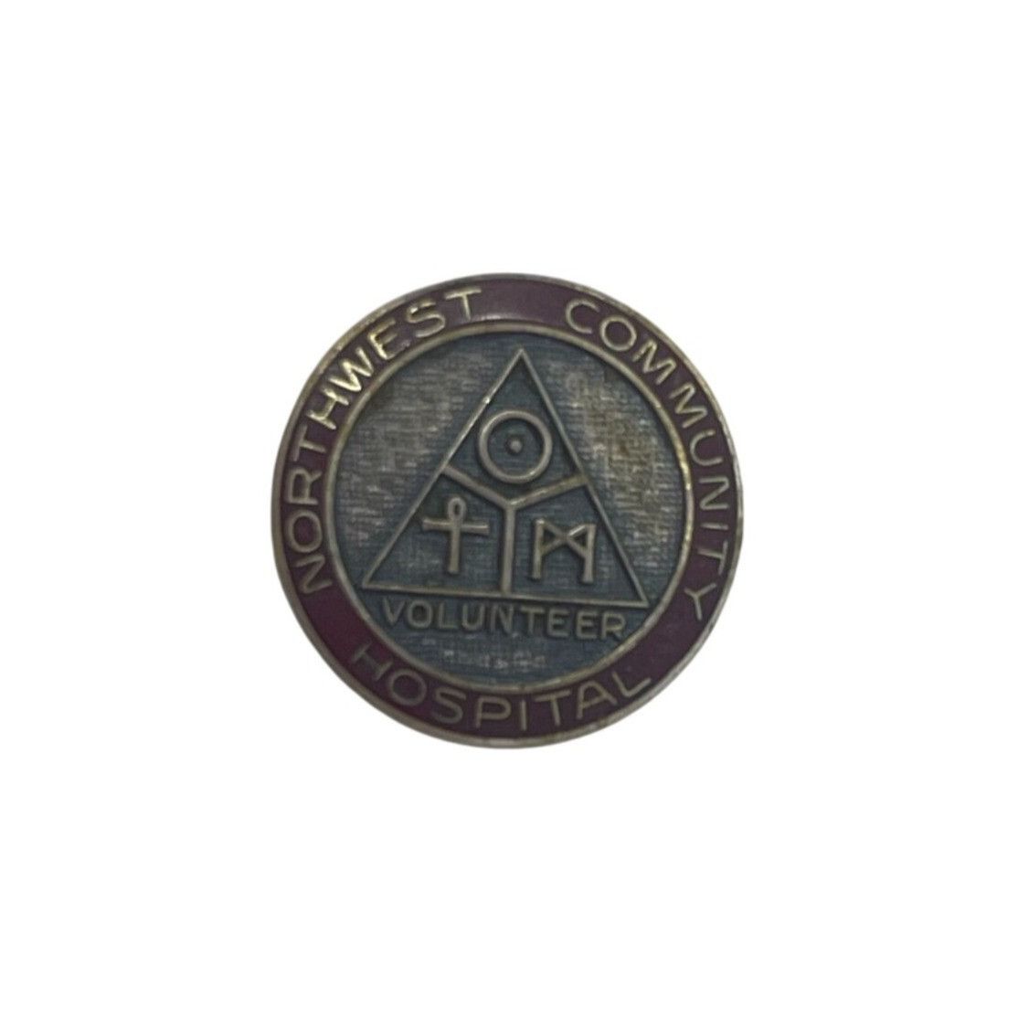 Other VINTAGE NORTHWEST COMMUNITY HOSPITAL VOLUNTEER CIRCULAR PIN Size ONE SIZE - 1 Thumbnail