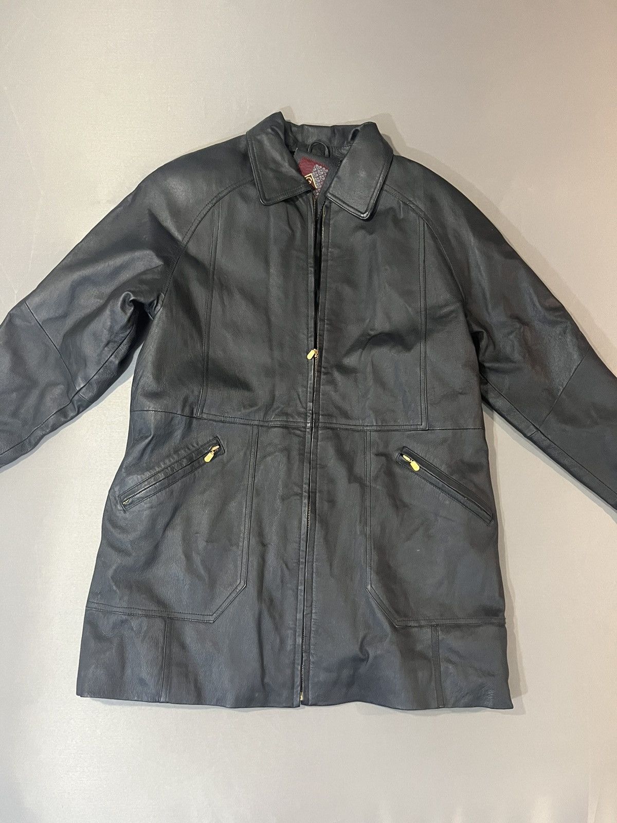 Vintage Y2k Black Leather blazer jacket Size US M / EU 48-50 / 2 - 4 Thumbnail