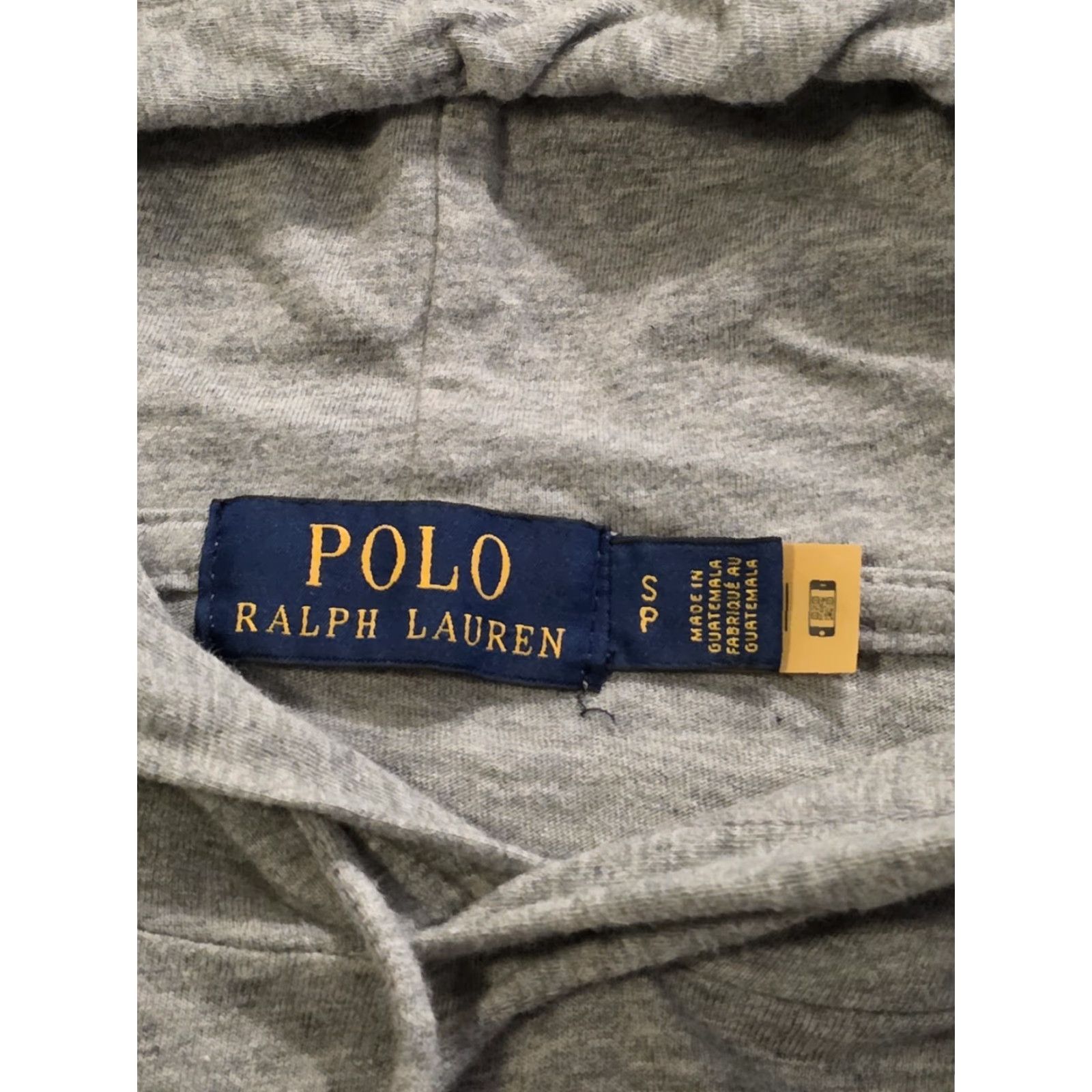 Polo Ralph Lauren VINTAGE Polo Ralph Lauren Logo Jersey Hoodie T Shirt Double Sided Lightweight Gray Small Size US S / EU 44-46 / 1 - 5 Thumbnail