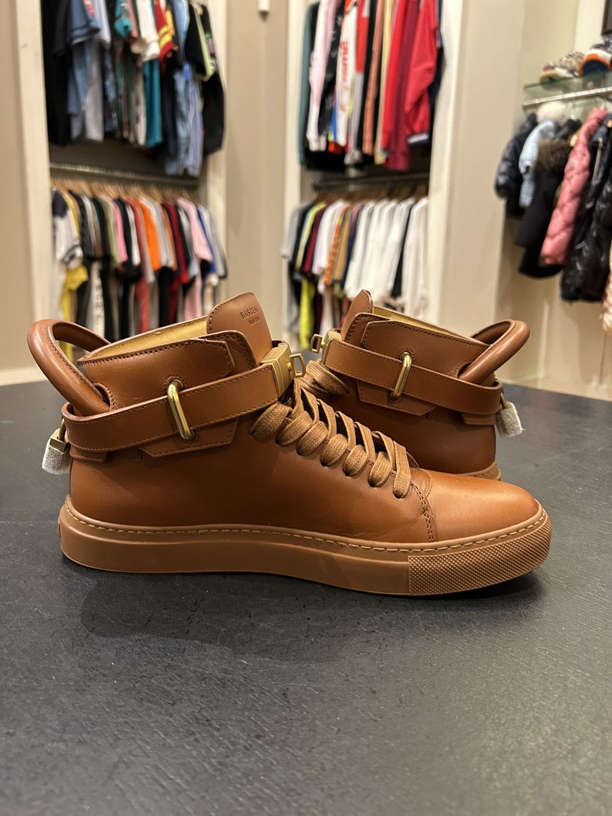 Buscemi Buscemi High Top Leather Sneakers Size US 8 / EU 41 - 4 Thumbnail
