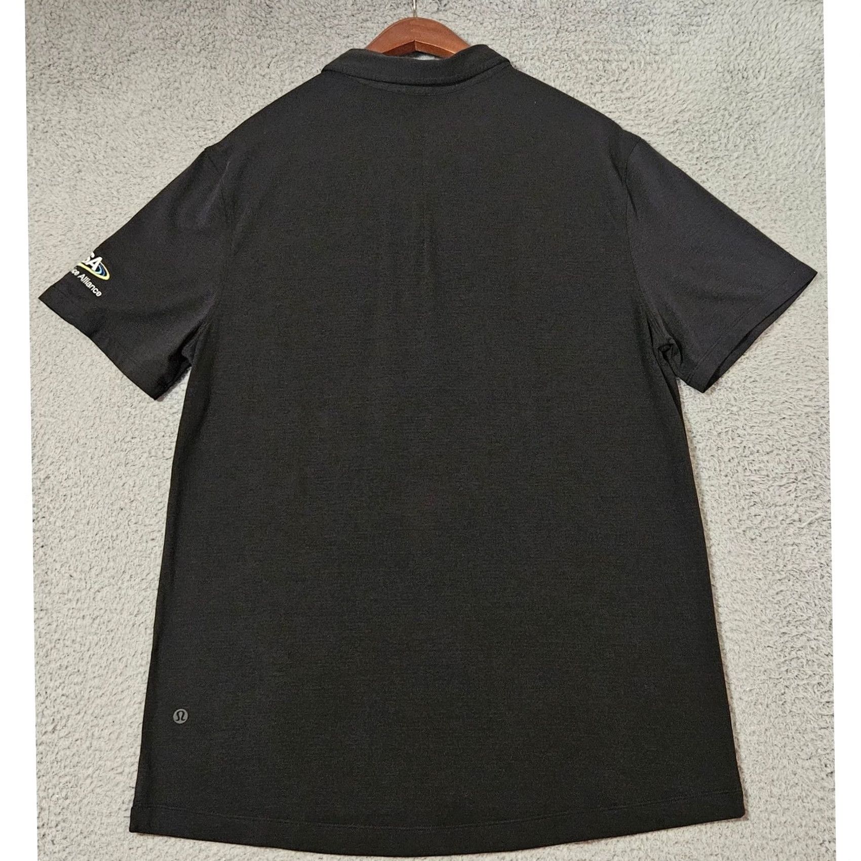 Lululemon Lululemon Black Short Sleeve Polo Shirt Men's Large NSA National Service Shirt Size US L / EU 52-54 / 3 - 2 Thumbnail