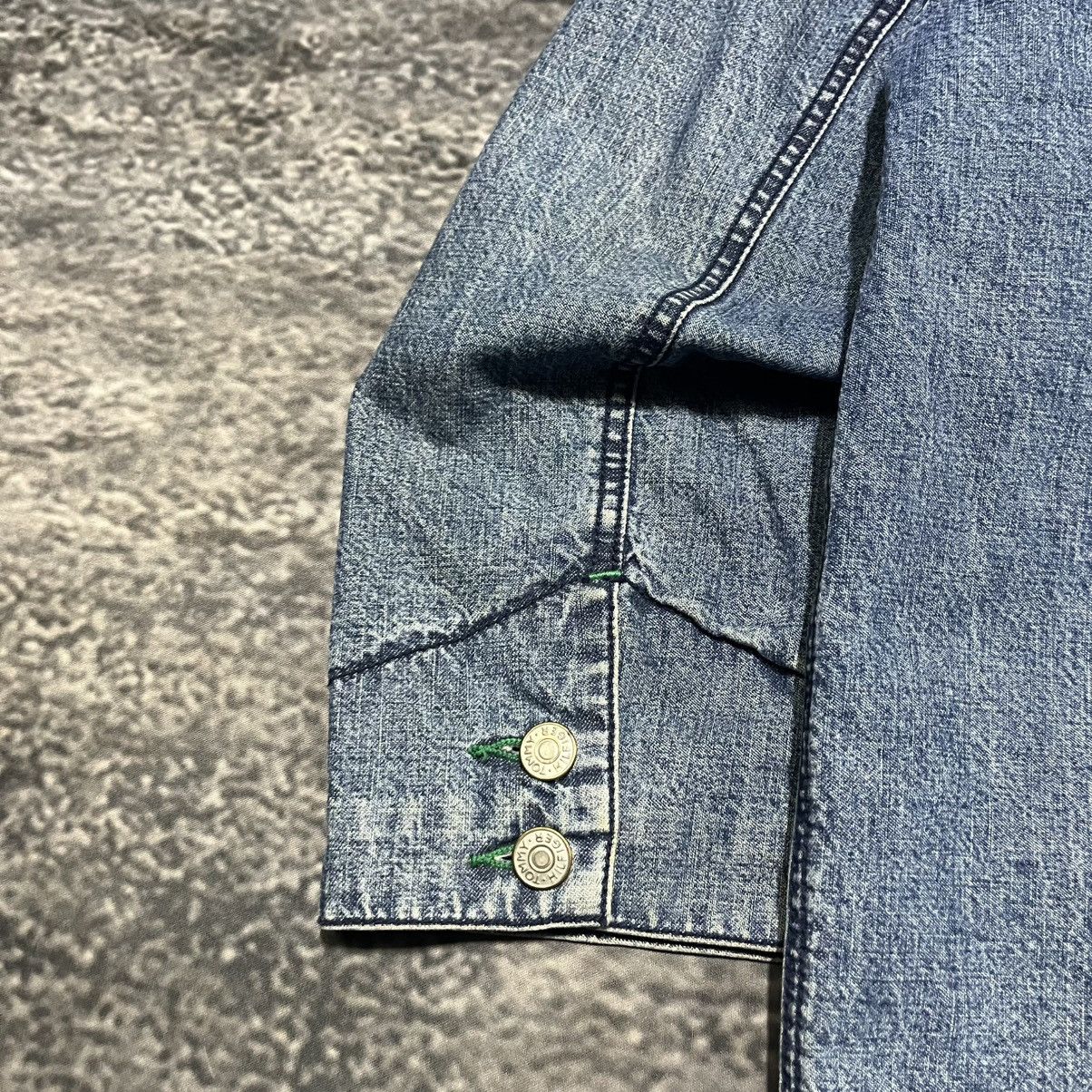 Tommy Hilfiger Vintage 90s Tommy Hilfiger Flannel Lined Denim Chore Coat Size US M / EU 48-50 / 2 - 10 Thumbnail