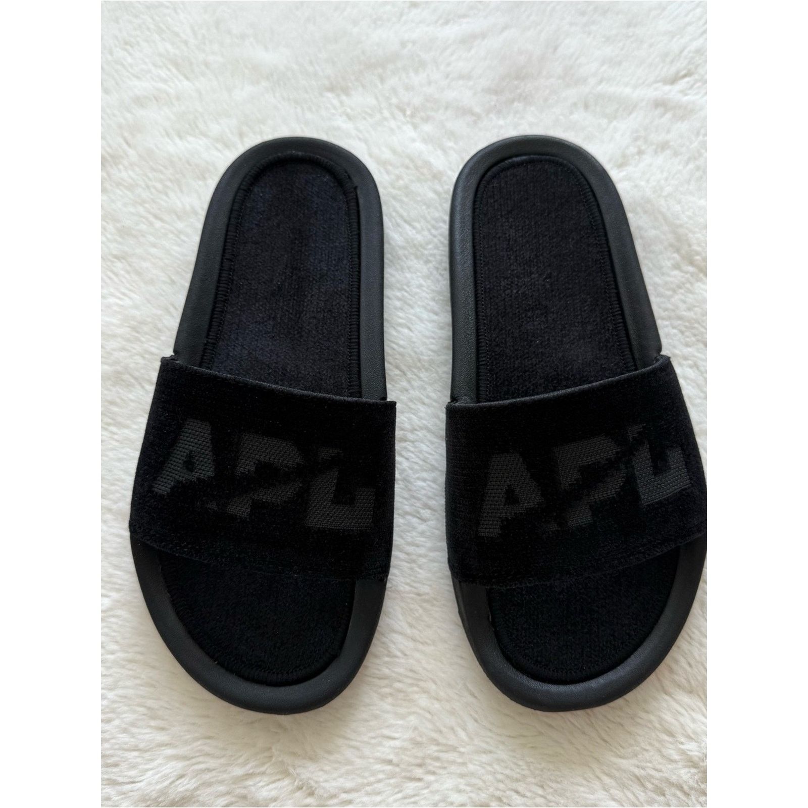 APL NEW!!! APL women black velvet slides size 6 US Retail 120$ Size US 6 / IT 36 - 3 Thumbnail