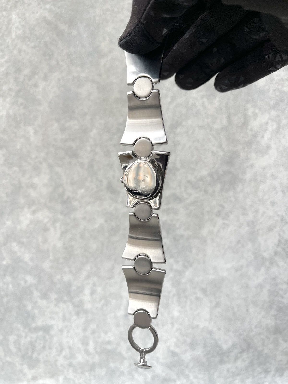 Just Cavalli Just Cavalli Archive Y2K Metal Link Tech Watch Silver Cyber Size ONE SIZE - 8 Thumbnail