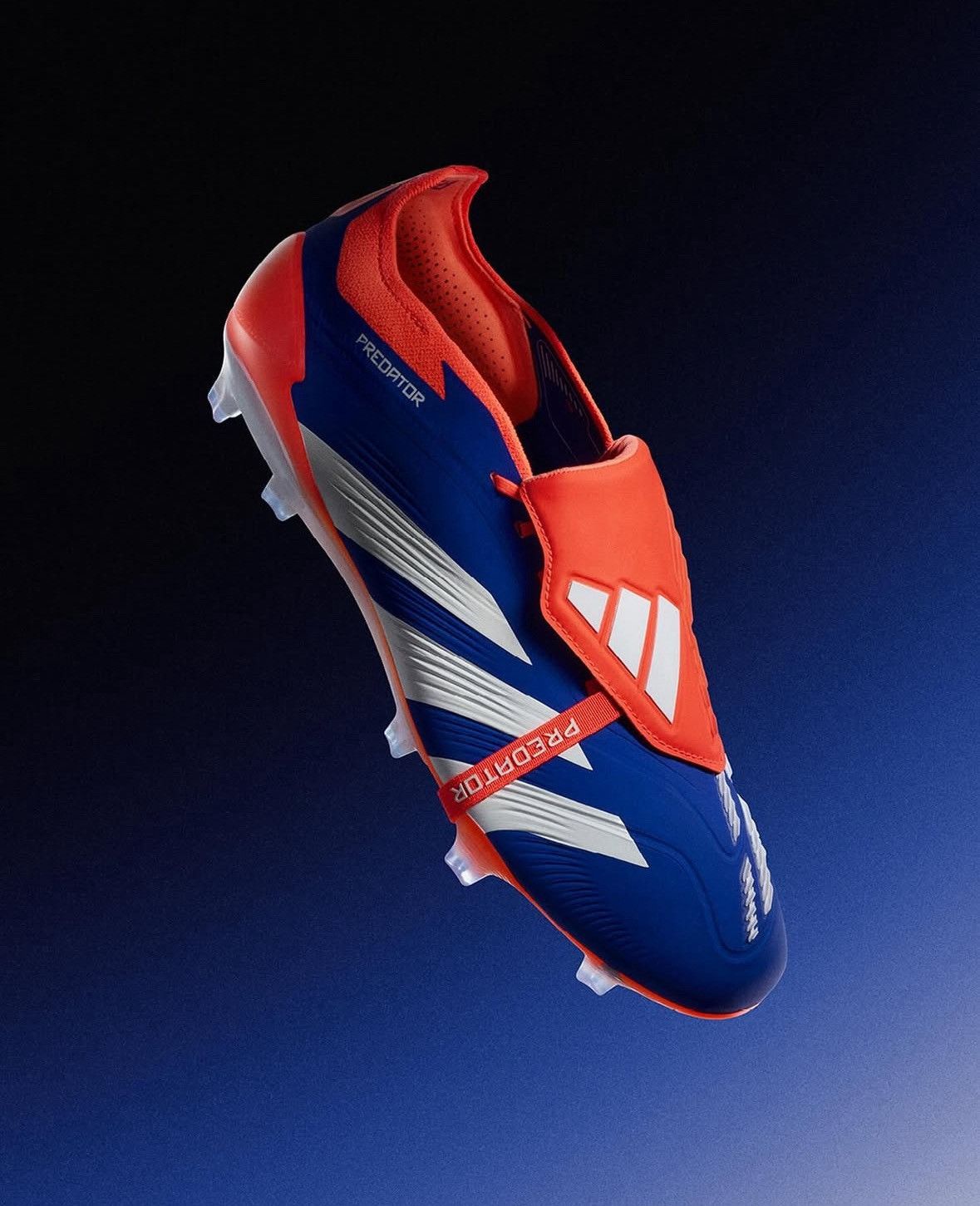 Adidas Predator 24 FG Elite Tongue Lucid Blue Solar Red