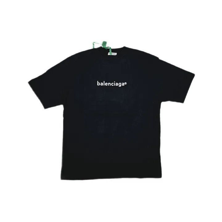 Balenciaga Balenciaga Black Logo Print Short Sleeve Tee 0079-2507 Size S / US 4 / IT 40 - 2 Thumbnail