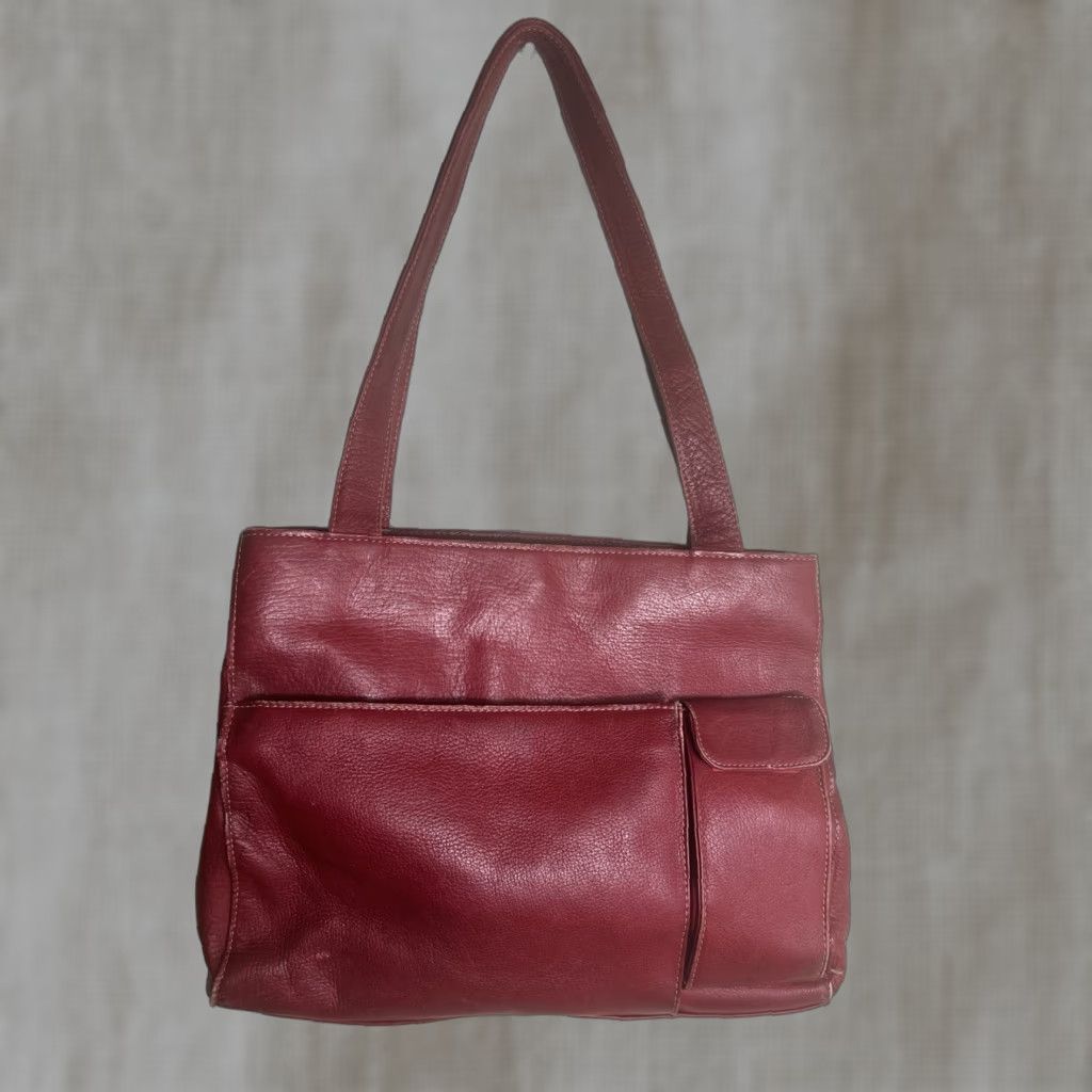 Wilson VINTAGE Wilson’s Leather Shoulder Bag Red Pebbled 13x11x3 Stains Women Pebbles Size ONE SIZE - 1 Thumbnail