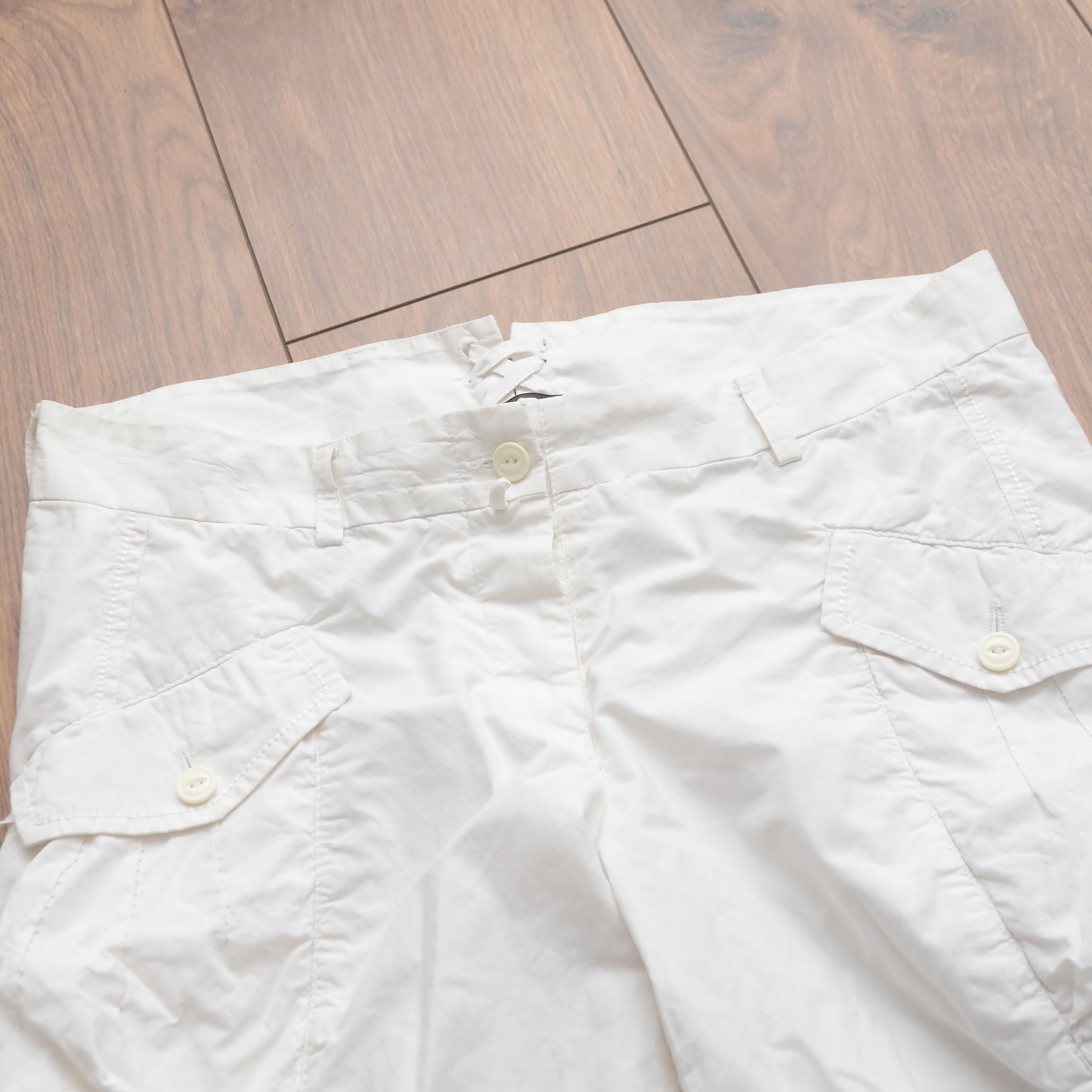 Marithe + Francois Girbaud Vintage 2000s Marithé François Girbaud Pants White Size 29 Size 29" - 16 Thumbnail
