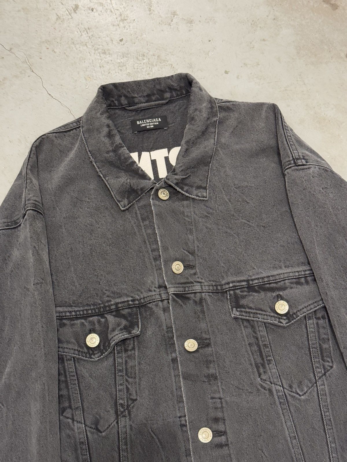 Balenciaga *RARE* 163/200 BALENCIAGA X FORTNITE DEMNA GREY DENIM JACKET Size US M / EU 48-50 / 2 - 7 Thumbnail