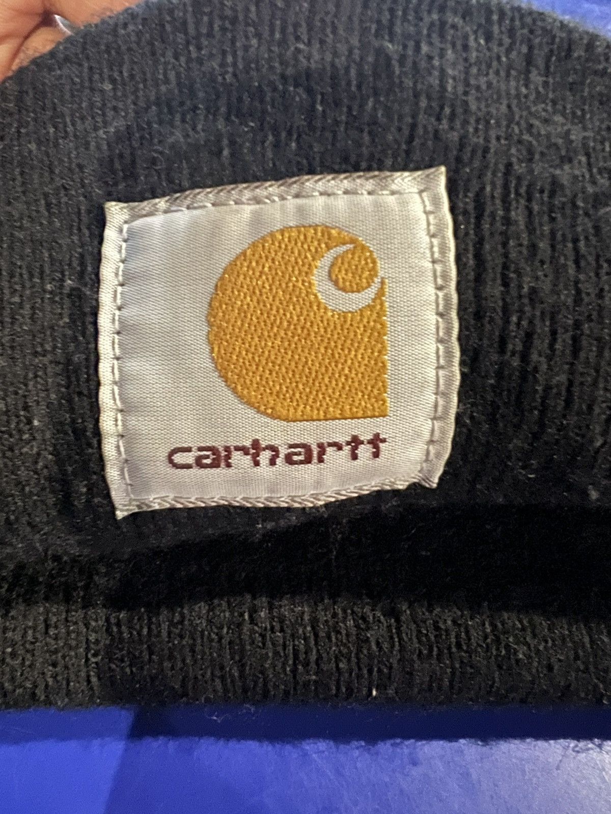 Carhartt × Vintage Made in USA Carhartt ™️ Logo Watch Black Beanie Size ONE SIZE - 4 Thumbnail