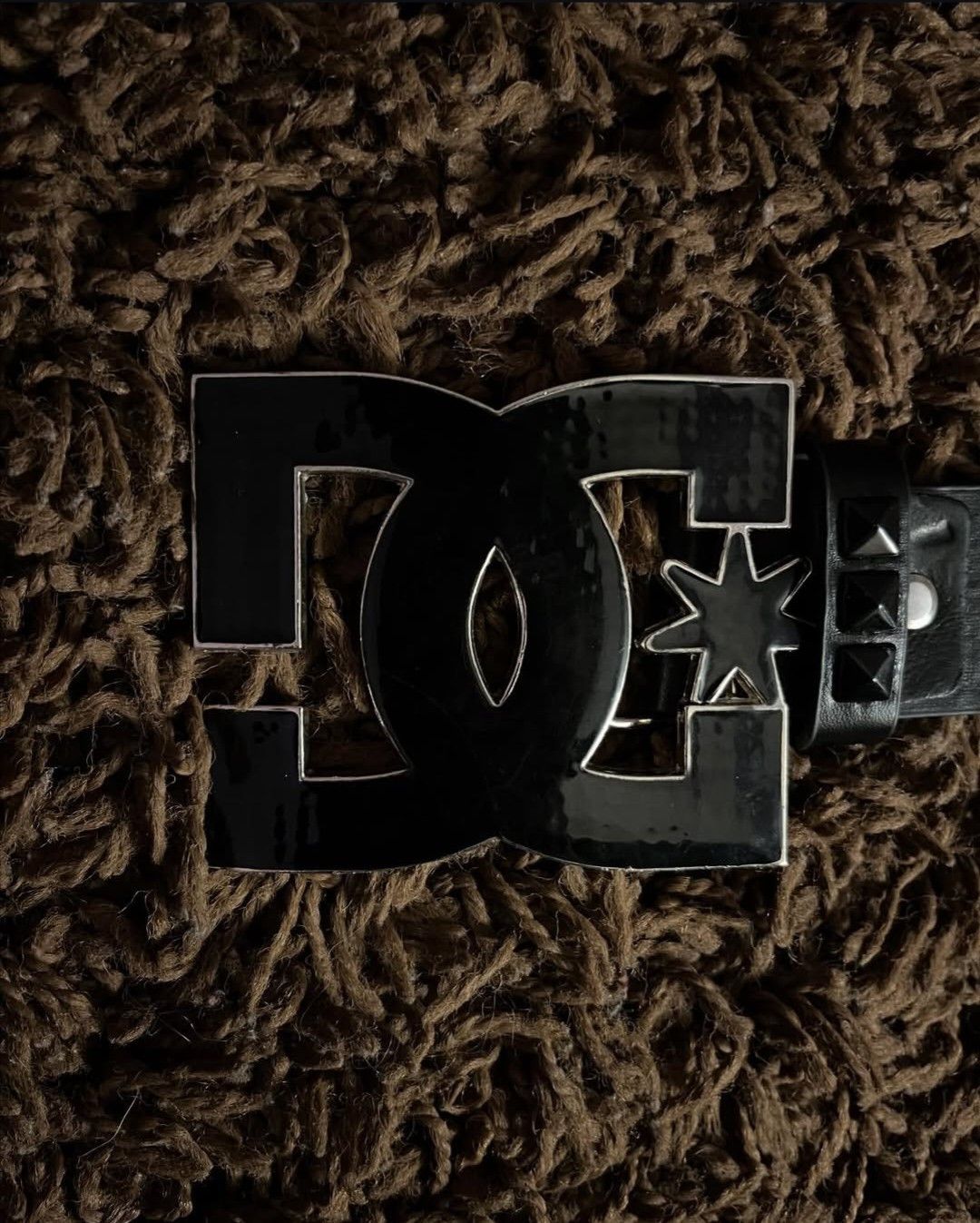 DC DC Shoes Matte Black Pyramid Stud Belt 110cm Skate Punk Y2K Size ONE SIZE - 2 Thumbnail