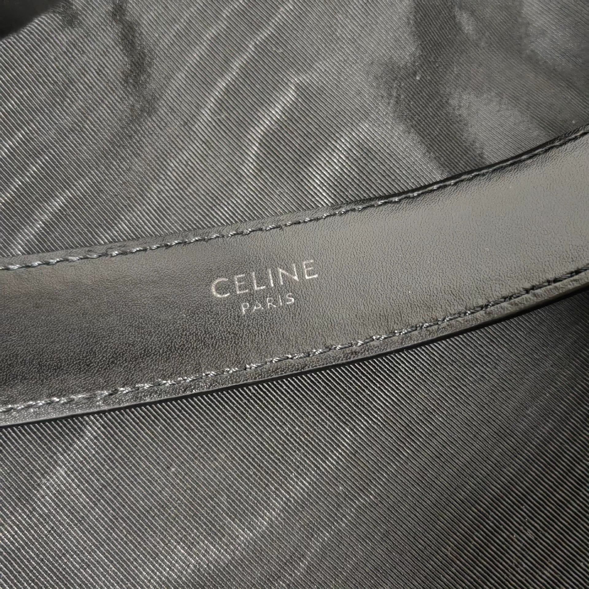 Celine Celine by Hedi Slimane Triomphe Belt Silver Buckle 95 Size ONE SIZE - 5 Thumbnail
