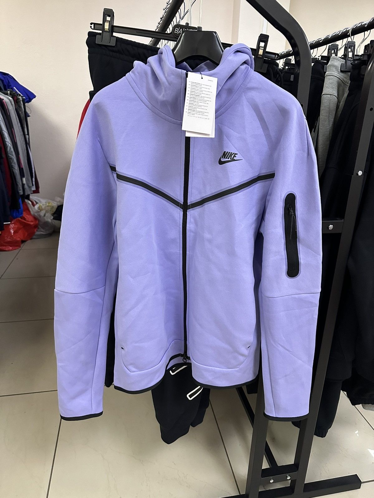 image of Nike Tech Fleece Purple Lily Zip Hoodie Drill Size : S,m,xl, Men's