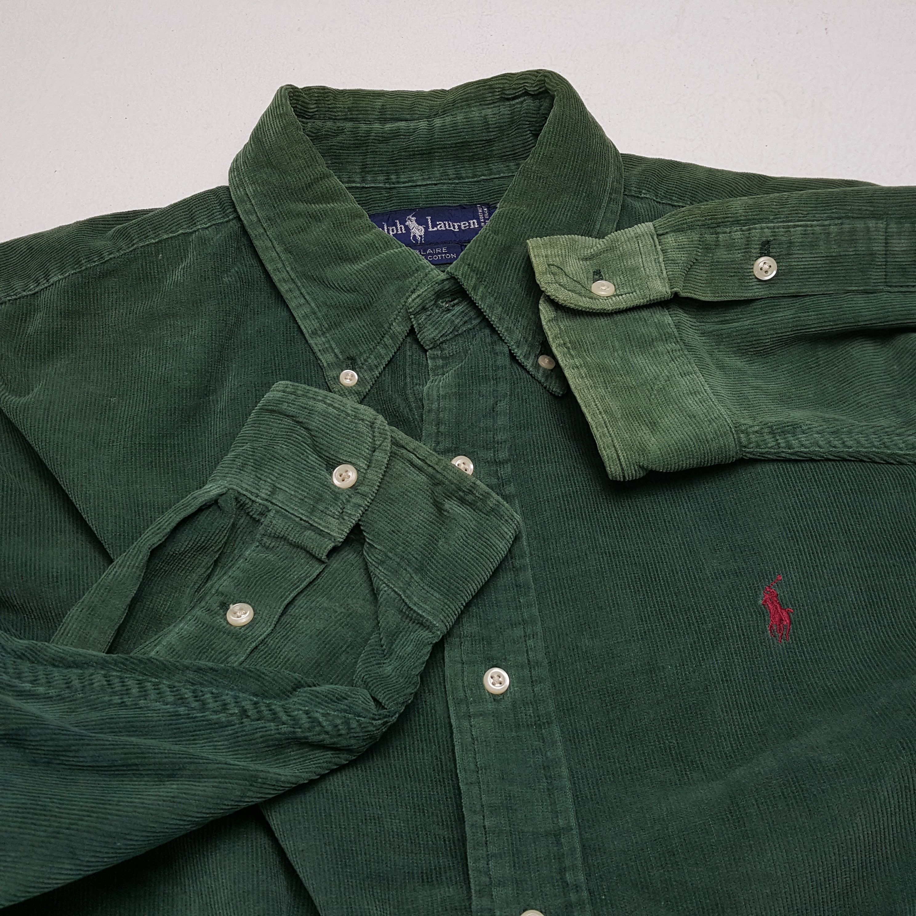 Polo Ralph Lauren × Vintage Vintage POLO by RALPH LAUREN Fashion Brand Velvet Shirts Size US XXL / EU 58 / 5 - 7 Thumbnail