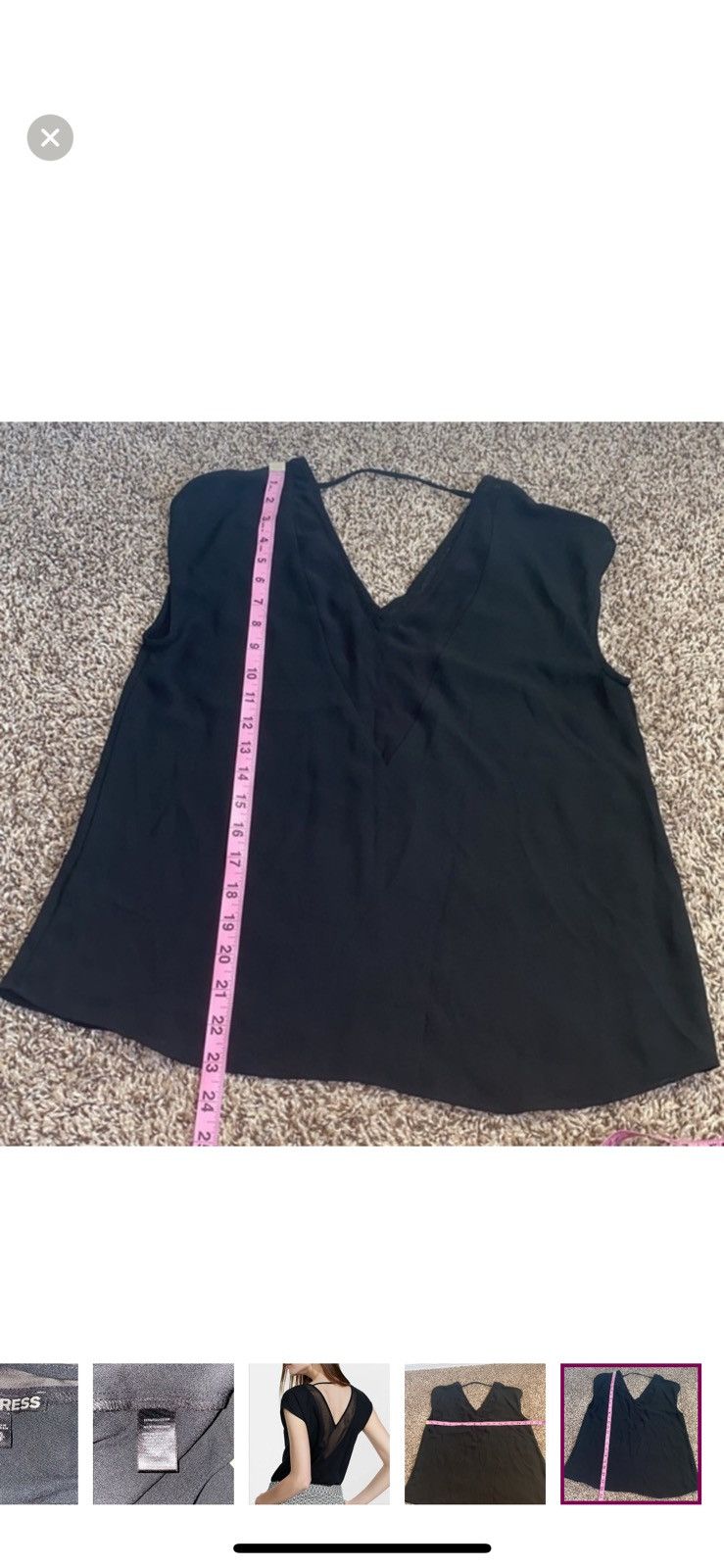 Express Express XS black v neck blouse Size XS / US 0-2 / IT 36-38 - 7 Thumbnail