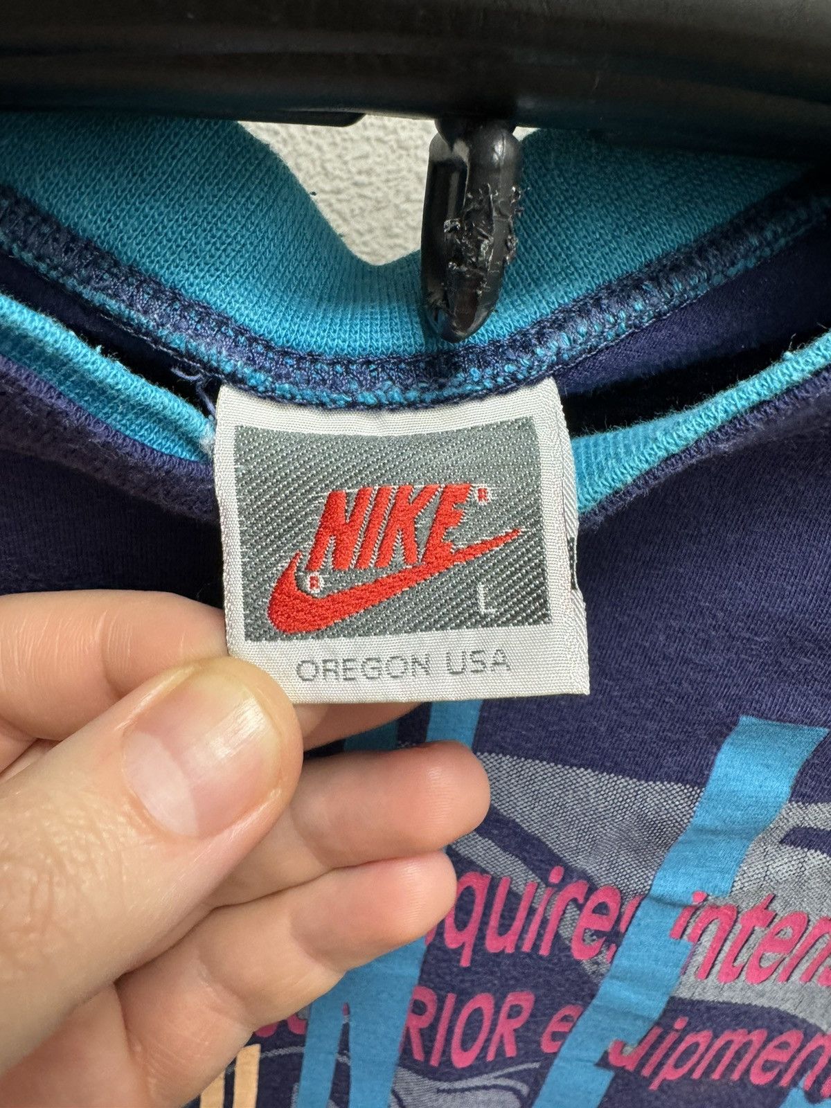 Nike Nike fullprint vintage rare t-shirt 1990th madeinusa L orego Size US L / EU 52-54 / 3 - 8 Thumbnail