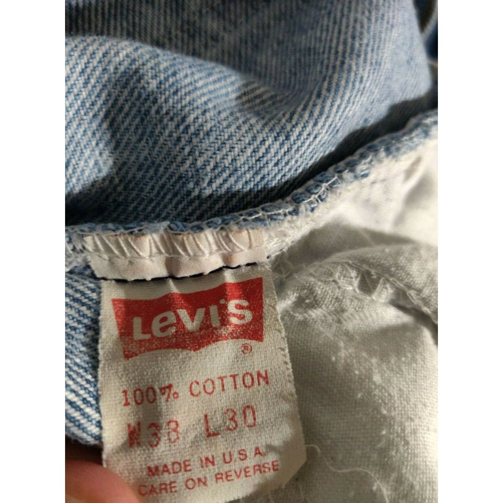 Levi's VINTAGE Levi's Jeans Orange Tab Light Denim USA Mens 38x30 Size US 38 / EU 54 - 5 Thumbnail