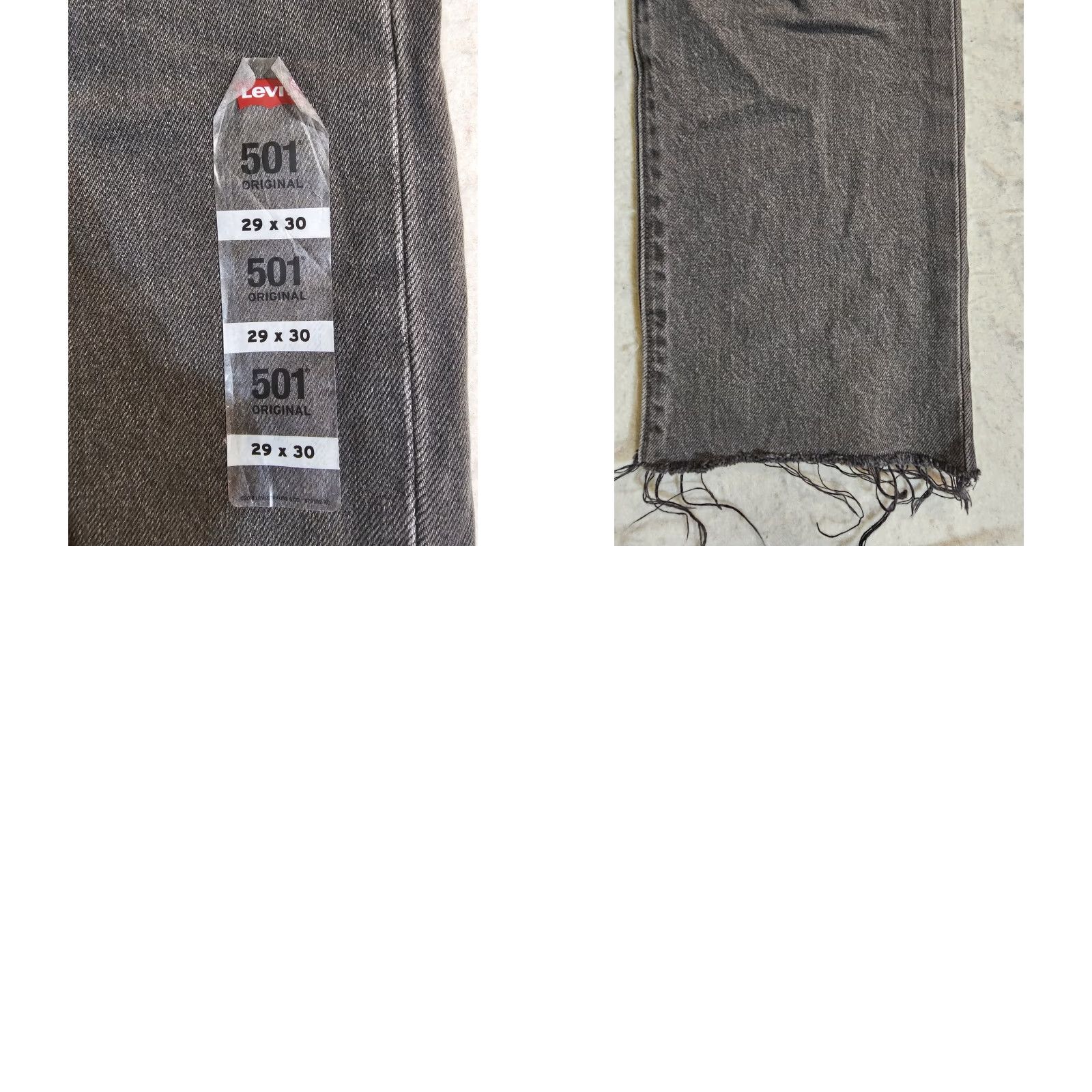 Levi's NWTs Levi's 501 Original Button Fly Jeans Black High Rise Fitted Through Hip & Thigh Womens 29x30 Slim Denim Cotton Dark Size 29" - 9 Thumbnail