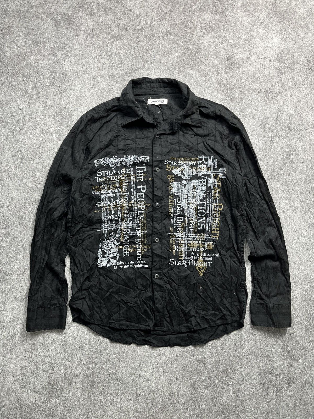 14th Addiction × If Six Was Nine × Japanese Brand 2000s Japanese Poem Comontage Shirt Size US M / EU 48-50 / 2 - 1 Thumbnail