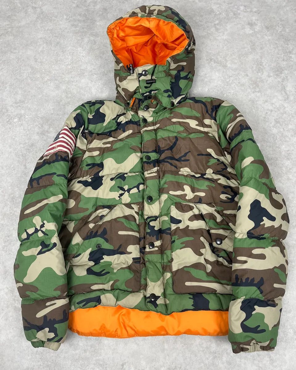 2000s Ralph Lauren USA Flag Camo Puffer Jacket