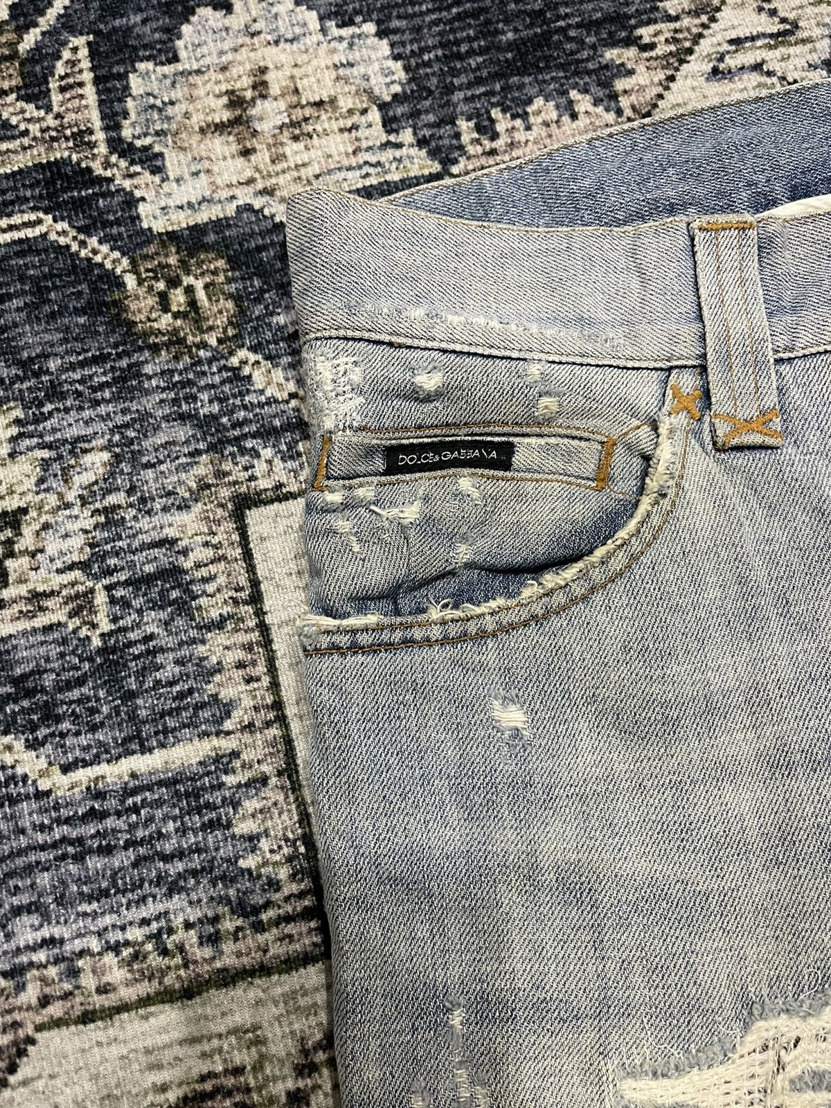 Dolce & Gabbana Vintage Dolce & Gabbana D&G Luxury Designer Metal Logo Denim Size US 34 / EU 50 - 12 Thumbnail