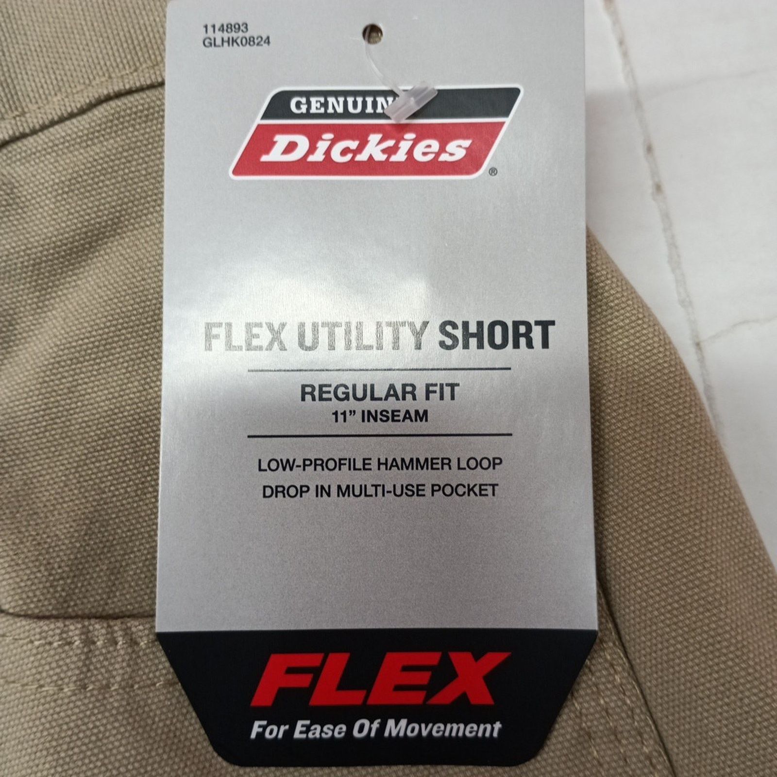 Dickies Dickies Men's Size 36 11” Ins Beige Work Shorts Flex Utility Size US 36 / EU 52 - 2 Thumbnail