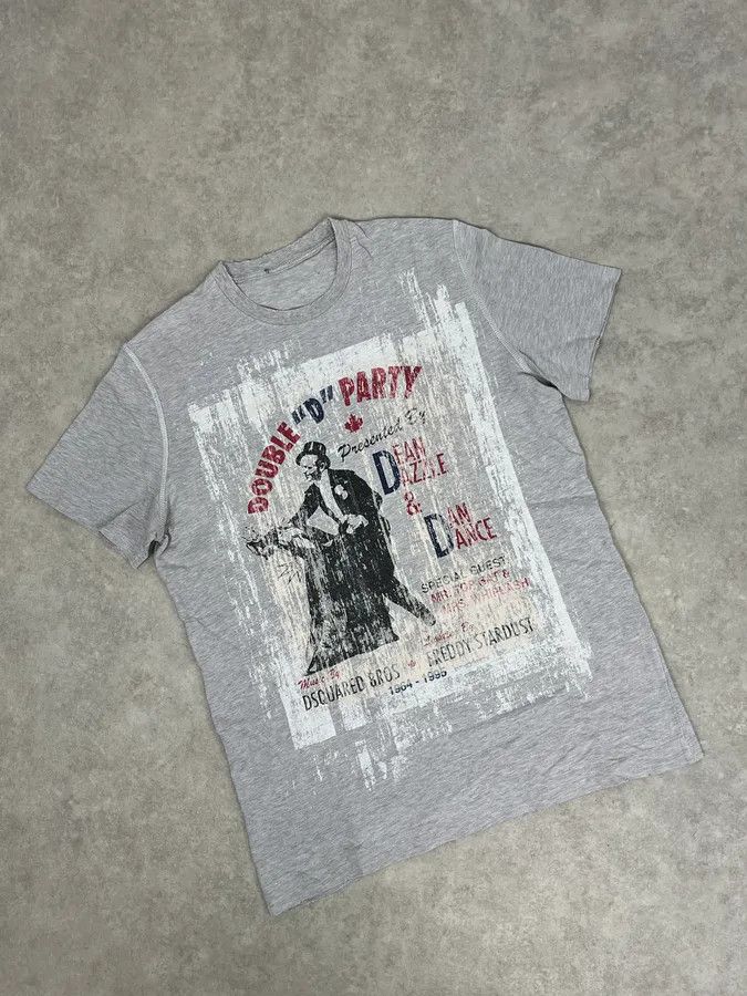 Dsquared2 AW2009 Dsquared2 Grey Double Party T-Shirt Size US S / EU 44-46 / 1 - 4 Thumbnail