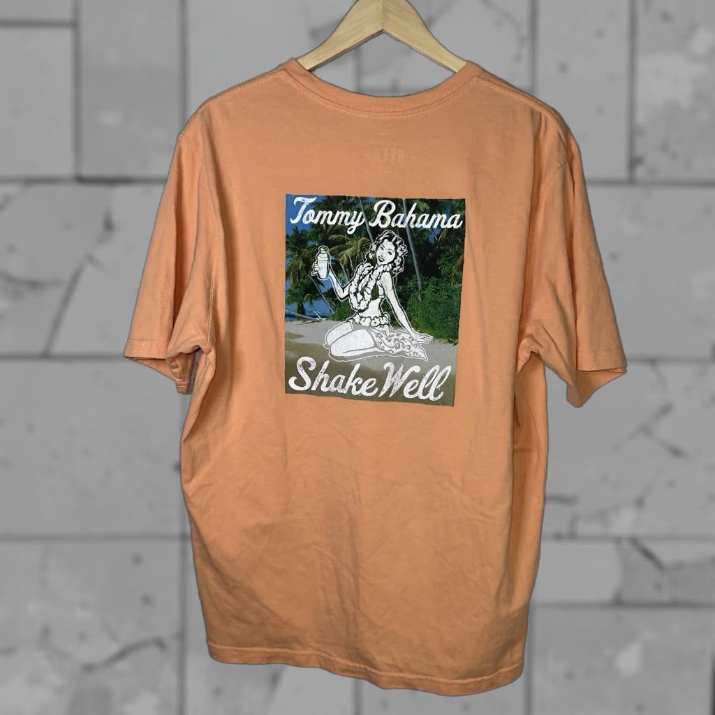 Tommy Bahama TOMMY BAHAMA Relaxed Fit Orange Graphic Tee Adult Large 100% Cotton Mens Size US L / EU 52-54 / 3 - 1 Thumbnail