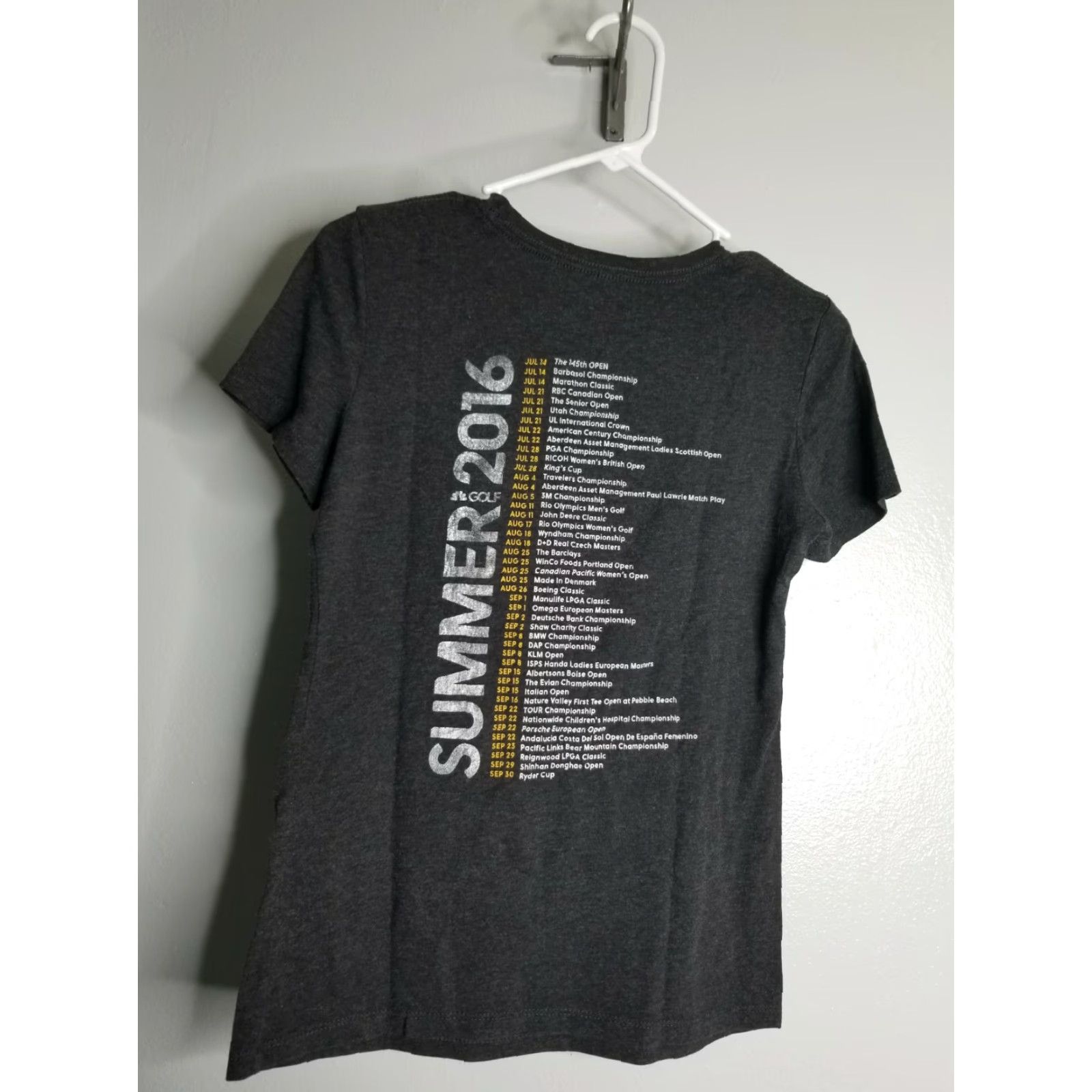 Next Level Womens L NBC Golf T Shirt - 2016 Double Sided Lineup - Gray - 100% Cotton - Short Sleeve Crew Neck - Next Level - Juniors Size Type L, Adult Women Size L / US 10 / IT 46 - 2 Thumbnail