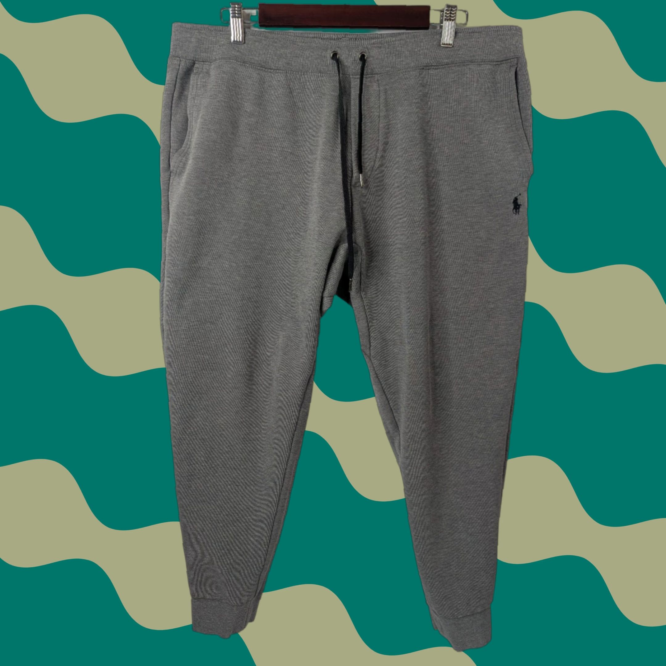 Polo Ralph Lauren Polo Ralph Lauren Jogger Pants Sweatpants Gray XL Drawstring Mens Size US XL / EU 56 / 4 - 1 Thumbnail