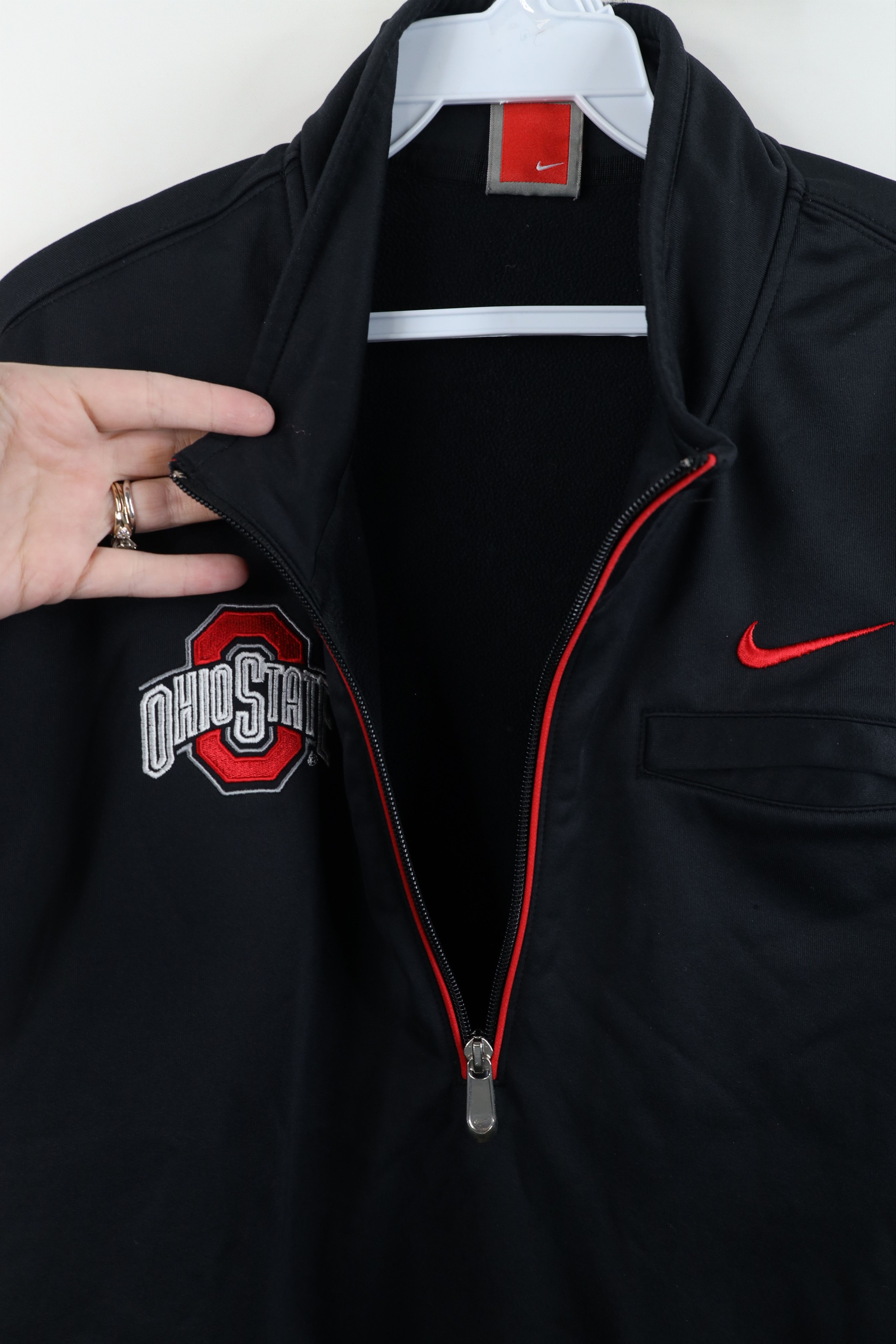Nike Vintage Nike Swoosh Ohio State University 1/2 Zip Jacket Size US XXL / EU 58 / 5 - 9 Thumbnail