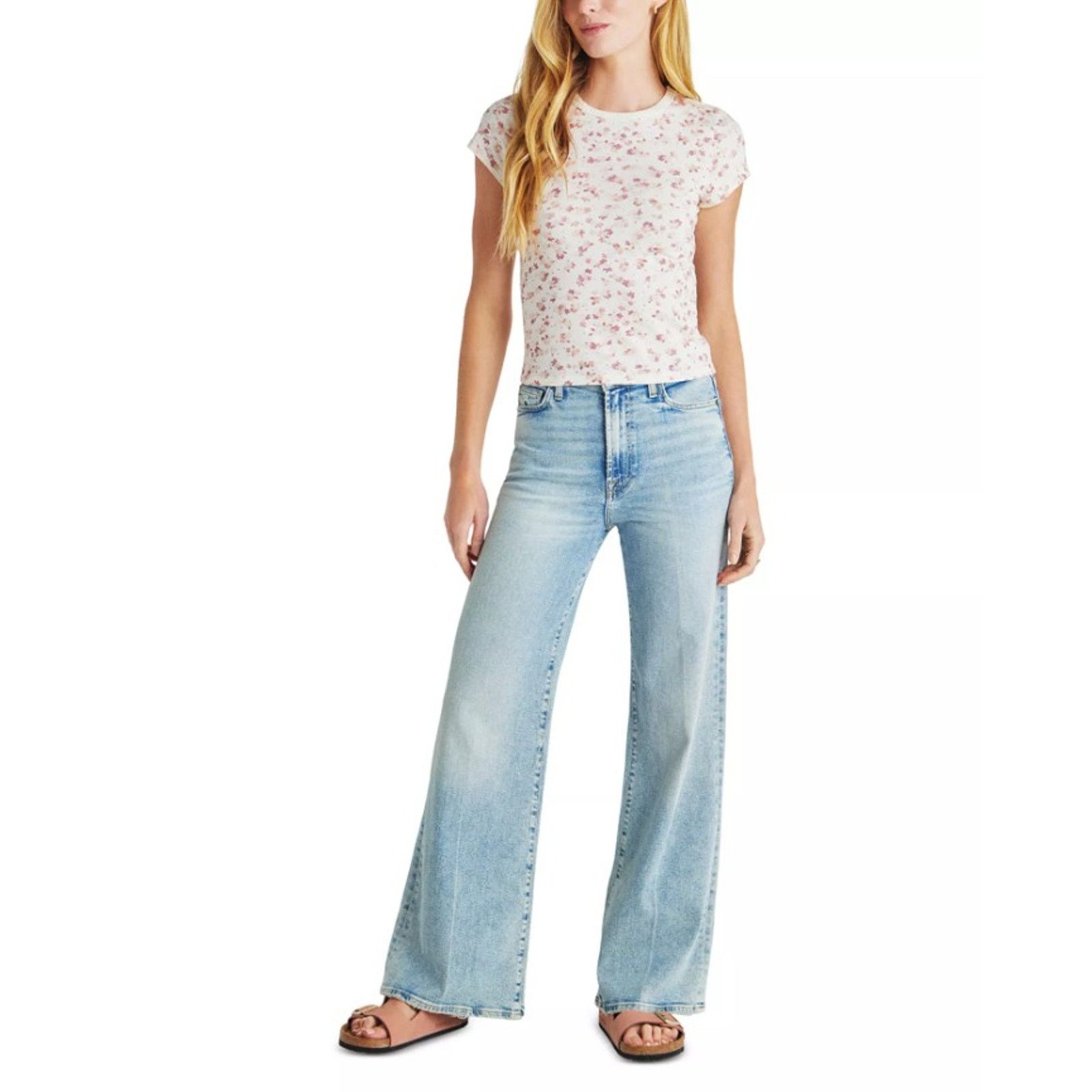 Splendid Splendid Women Linen/Viscose Knit Floral Short Sleeve Tee S Size S / US 4 / IT 40 - 5 Thumbnail