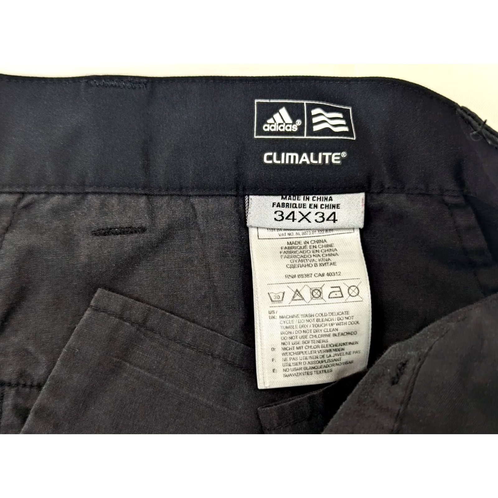 Adidas Adidas Climalite Performance Tech Golf Chino Pants Men 34x34 Black Size US 34 / EU 50 - 7 Thumbnail