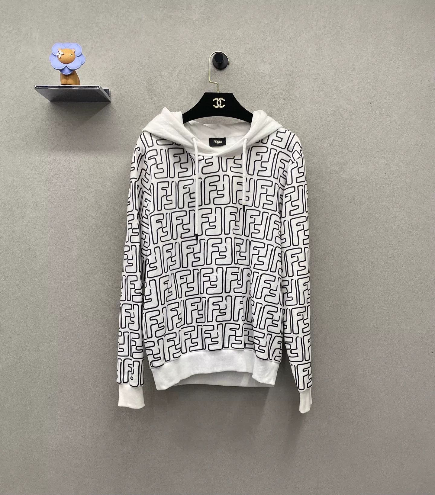 Fendi Fendi Double F Logo White Hoodie Size US S / EU 44-46 / 1 - 1 Thumbnail