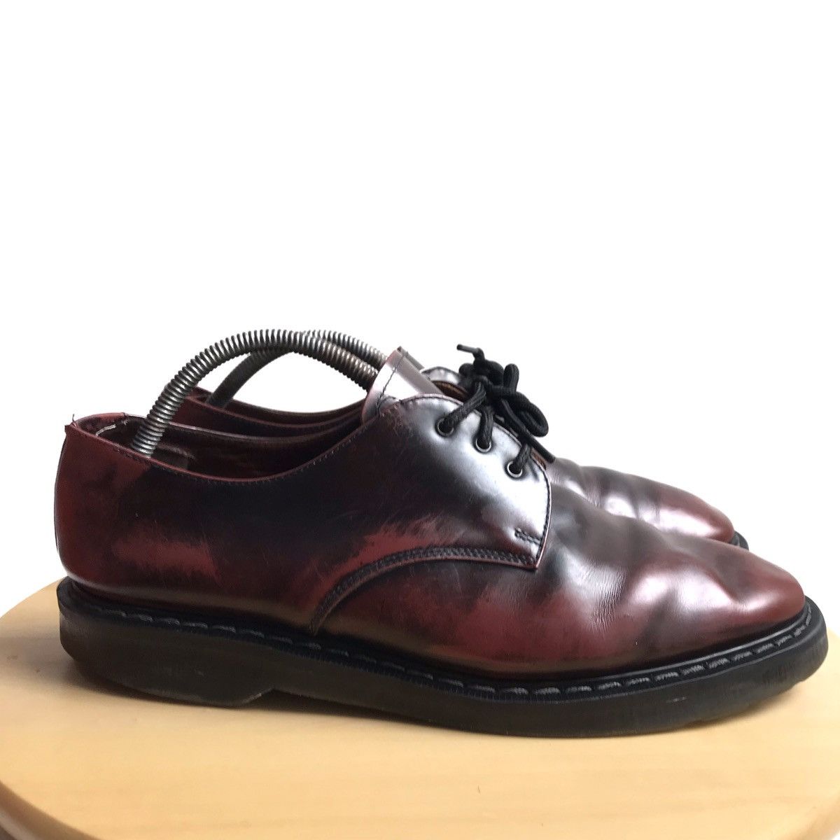 Other UK × Solovair Vintage 80s Nps Solovair 3 Eye 1461 Ox burgundy White Stitch Size US 10 / EU 43 - 7 Thumbnail