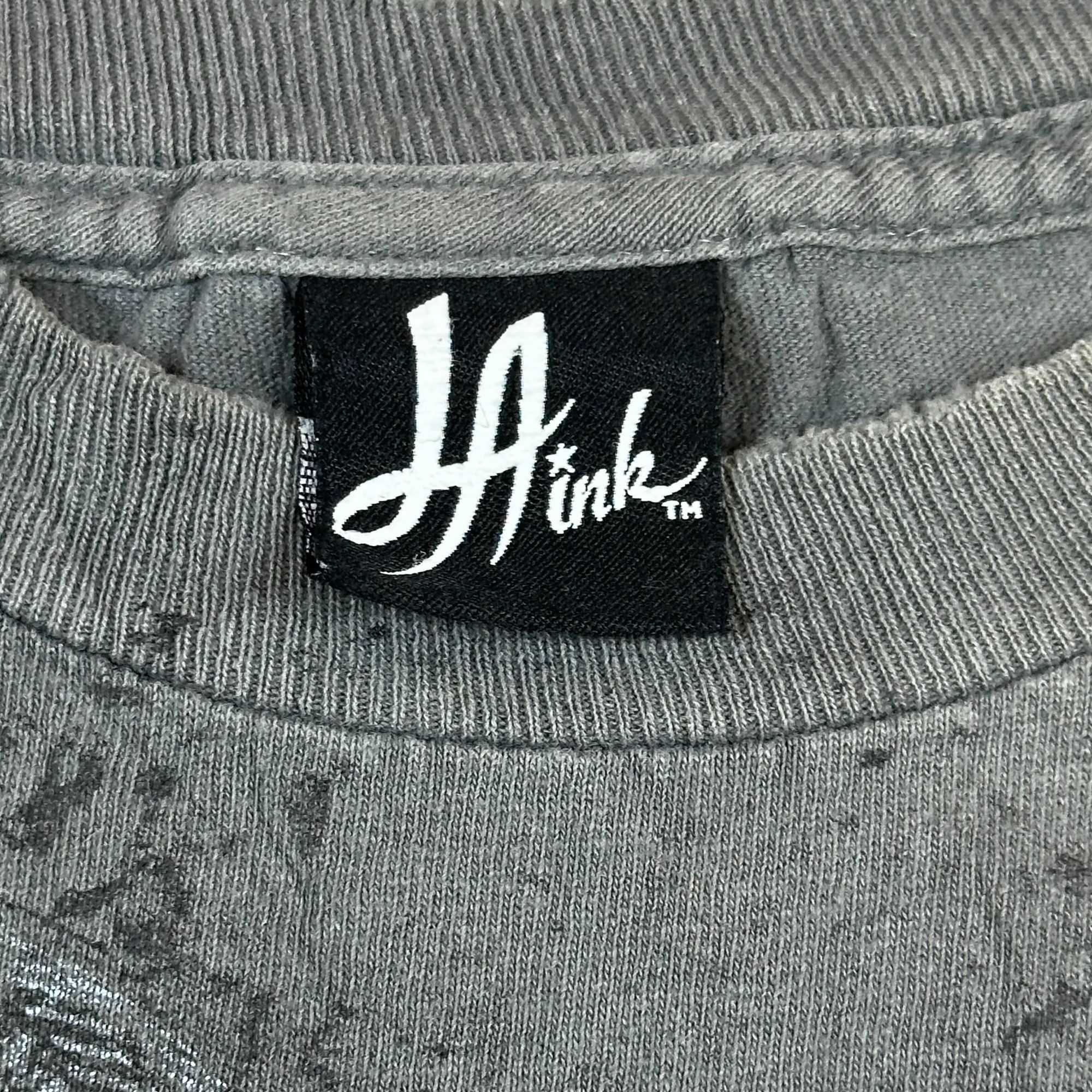 Vintage Ja Ink Gray Graphic T-Shirt With Crown & Scroll Design Mens Size US XL / EU 56 / 4 - 3 Thumbnail