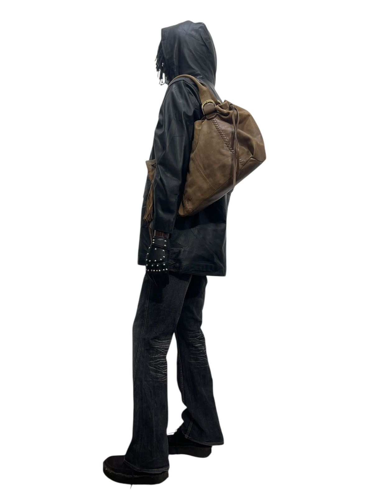 Leather Real Leather Patina Sazaby Japan Tote Shoulder Bag 9🟩 Size ONE SIZE - 3 Thumbnail