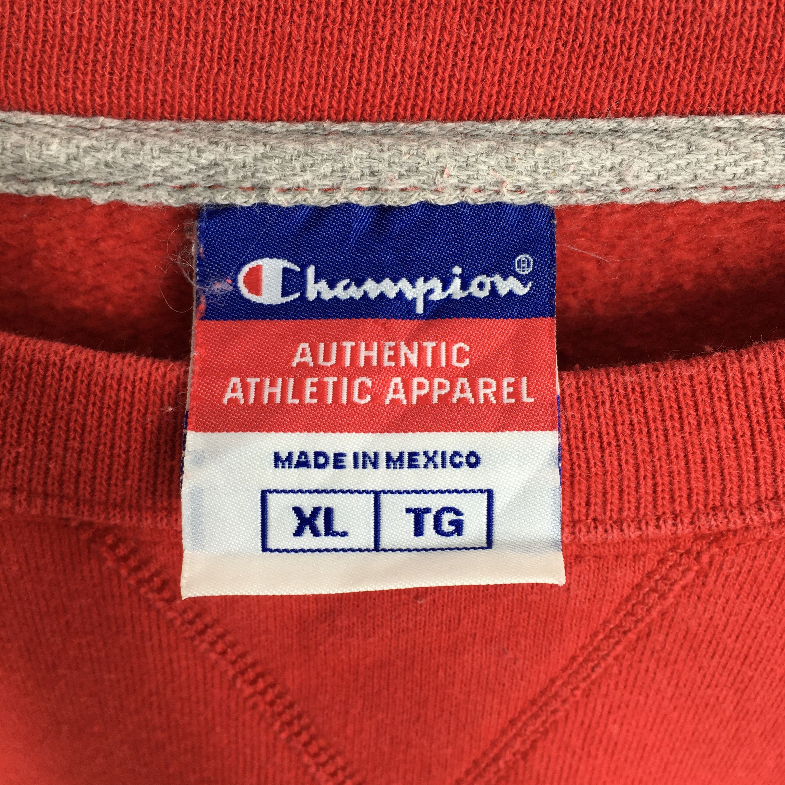 Champion Vintage 90s Champion Sportswear Red Sweatshirt XLarge Size US XL / EU 56 / 4 - 5 Thumbnail