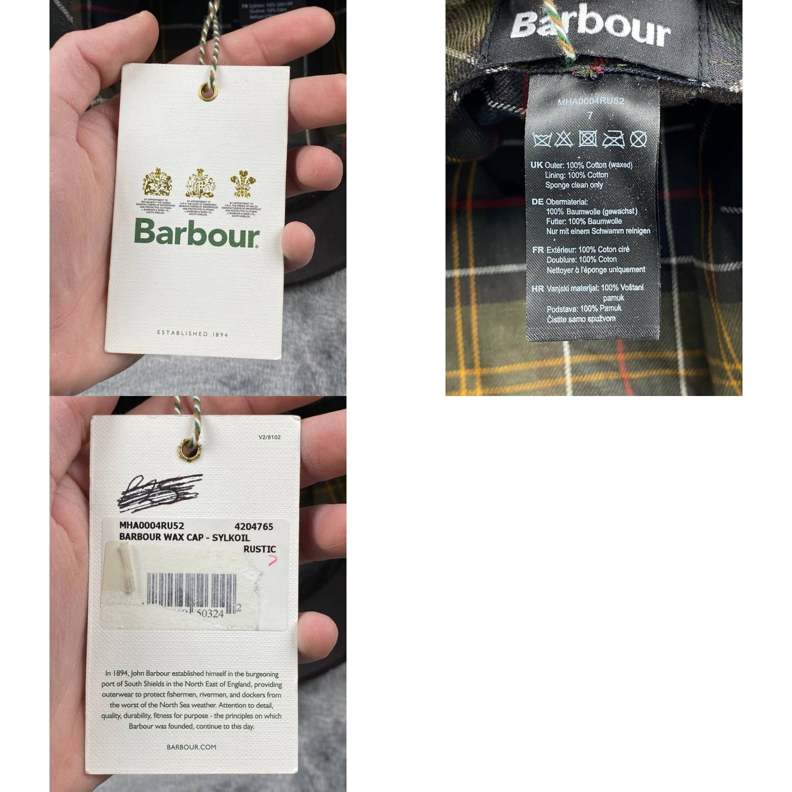 Barbour VINTAGE? (no) Barbour Flat Cap Men Size 7 Brown Cotton Waxed Cap Classic Casual Fall Spring Mens Brown Flat Cap Barbour Winter? Size ONE SIZE - 8 Thumbnail
