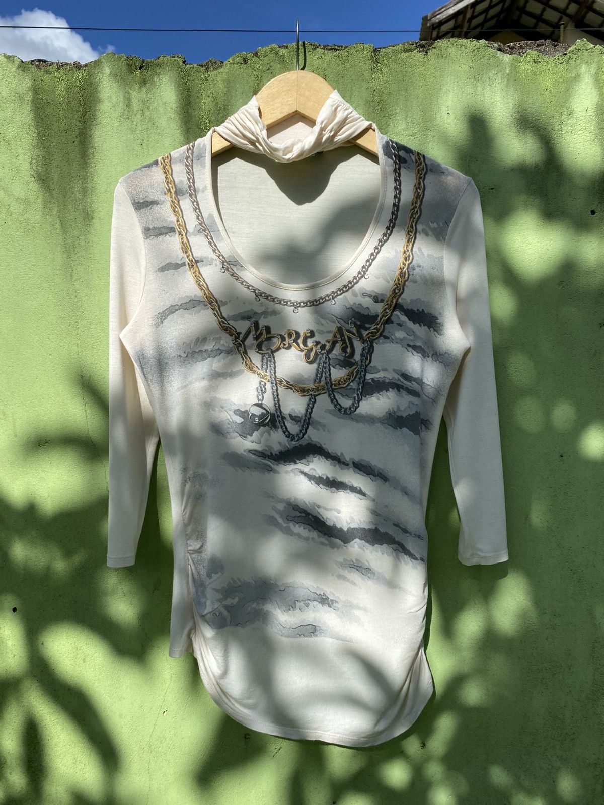 Morgan De Toi Morgan De Toi Vintage Chain Trompe L’Oeil Sheer Longsleeve Size ONE SIZE - 1 Thumbnail