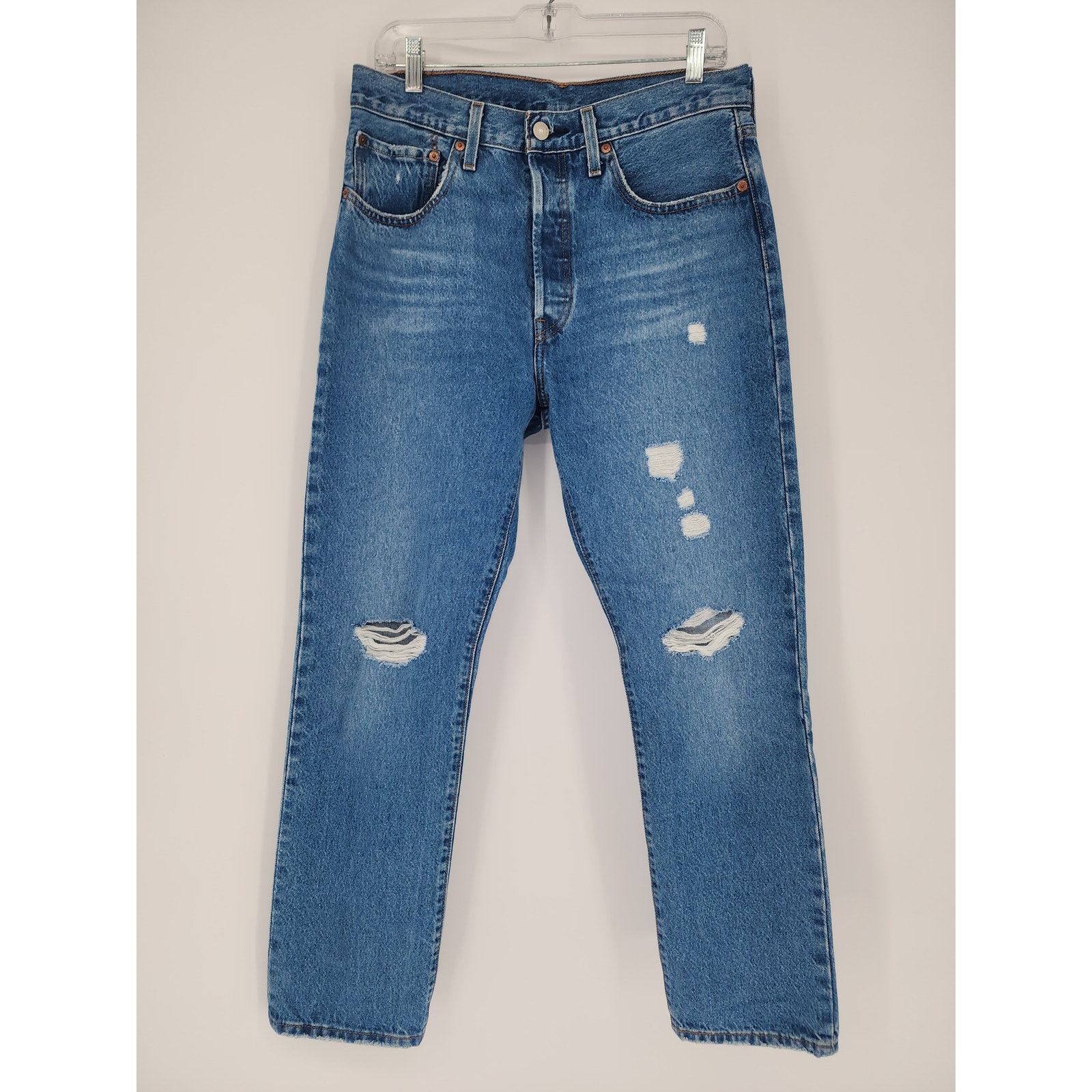 Levi's Levi's Distressed Button Fly Blue Jeans Men’s Size 30x30 Size US 30 / EU 46 - 10 Thumbnail