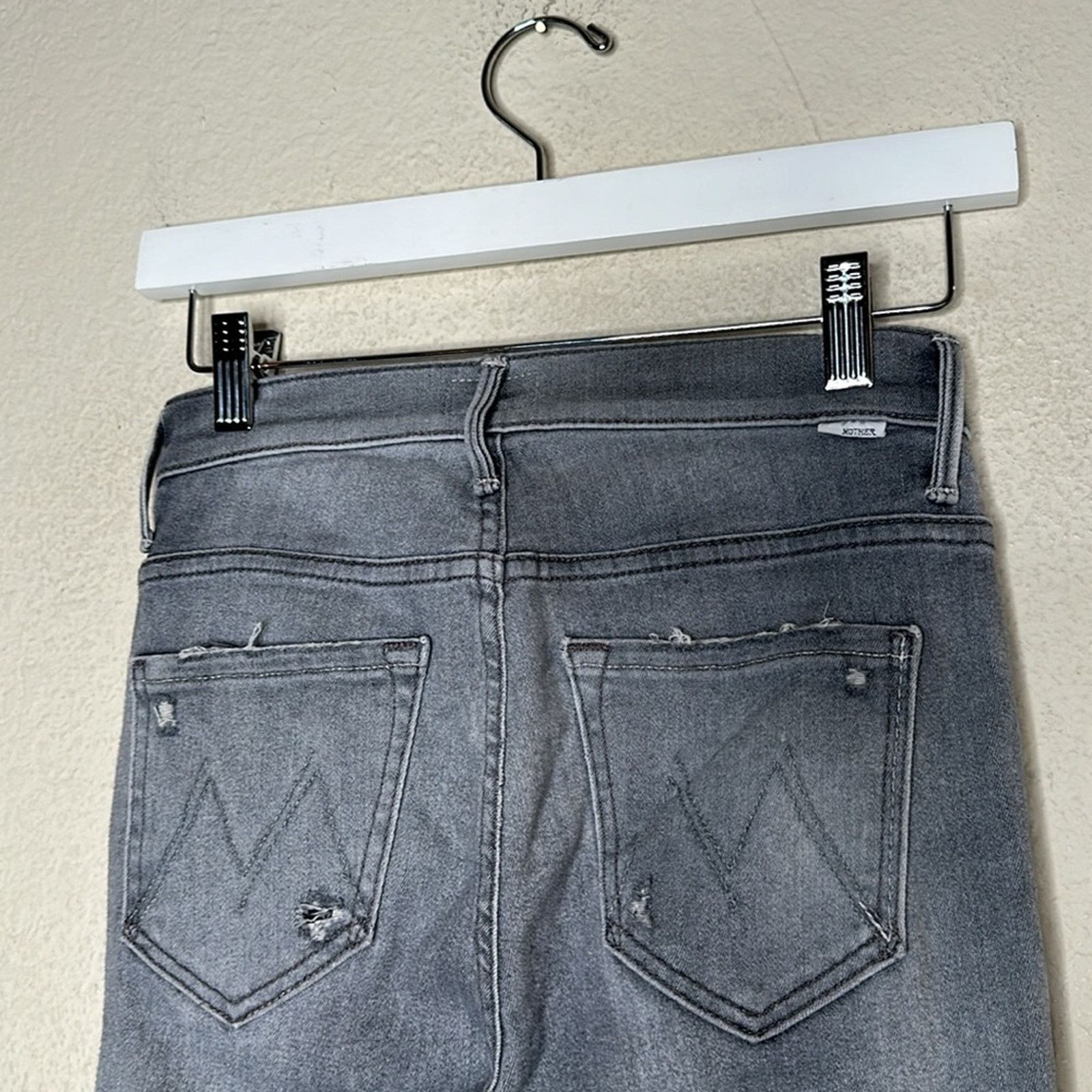 MOTHER Mother Insider Crop Step Fray Best Left Shadows Jeans Sz 24 Size 24" / US 00 / IT 34 - 10 Thumbnail