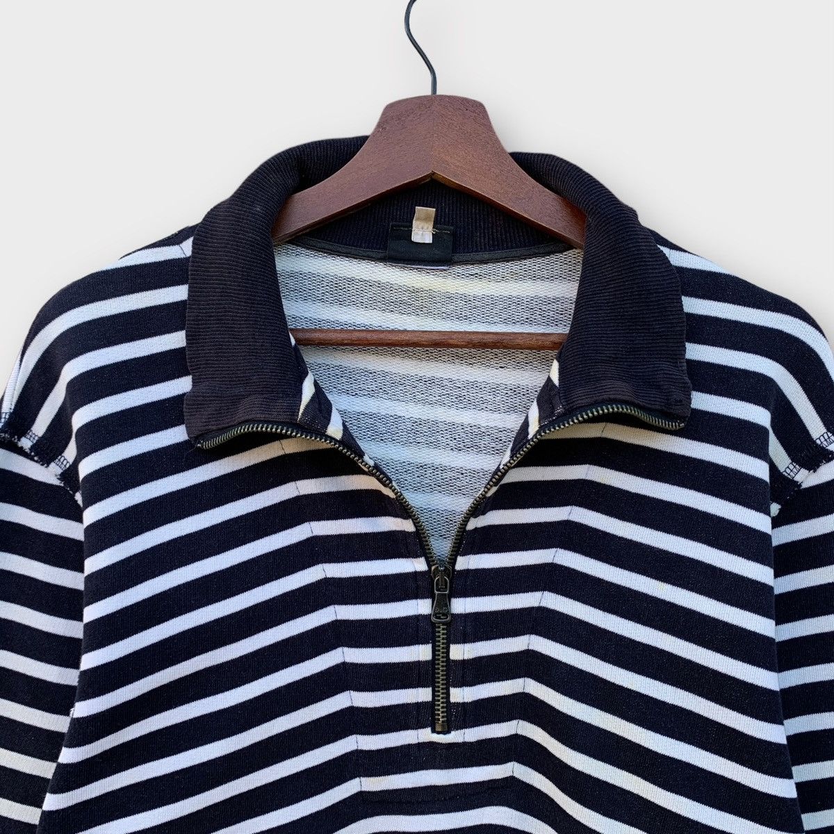 Dolce & Gabbana Dolce & Gabbana Half Zipper Lampo Stripe Sweatshirt Navy Size M / US 6-8 / IT 42-44 - 4 Thumbnail