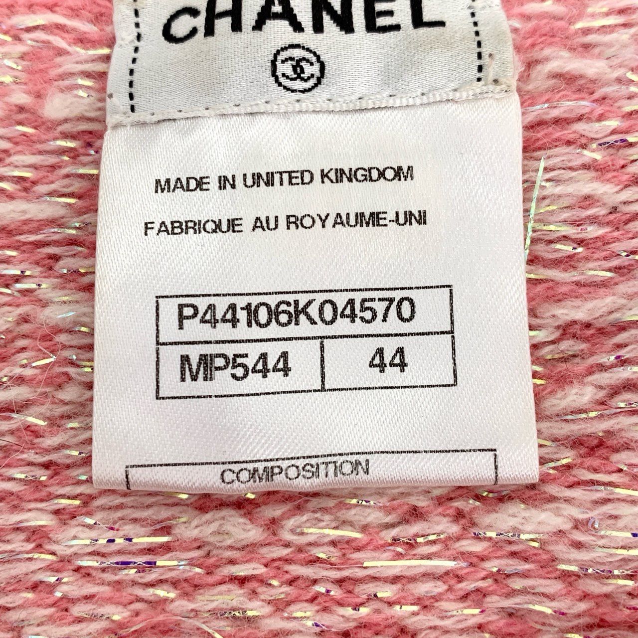 Chanel Chanel Pink Jacquard Cashmere Knit Sweater K26WX Size L / US 10 / IT 46 - 7 Thumbnail