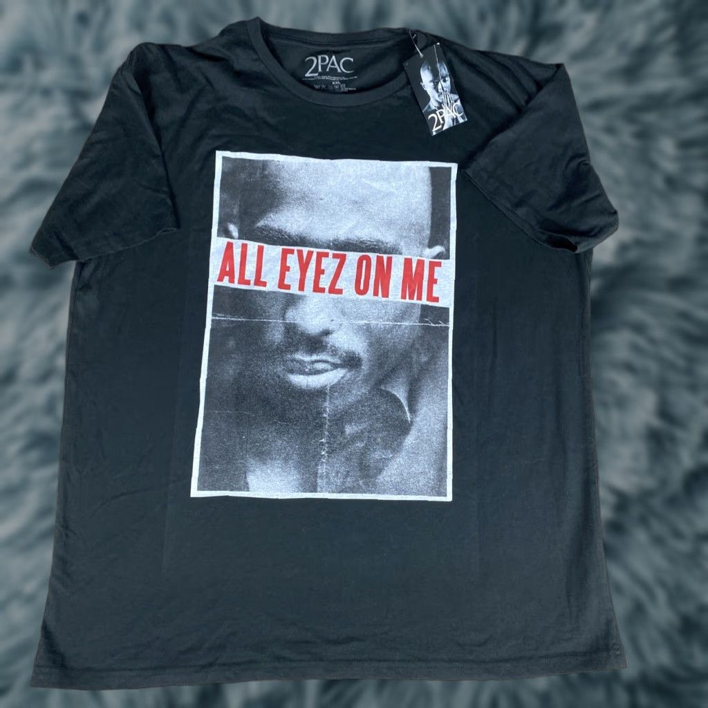 New Rock 2pac All Eyez On Me T Shirt Graphic Tee Mens 2XL Black Hip Hop UK Rock Off Rock Off UK hip hop Size US XXL / EU 58 / 5 - 1 Thumbnail