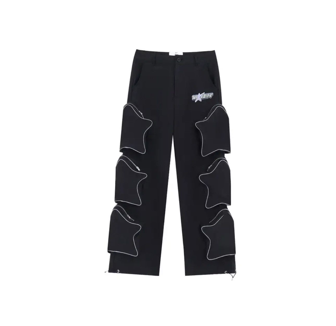 Designer Reflective pants with stars and pockets hip-hop Harajuku Size US 32 / EU 48 - 3 Thumbnail