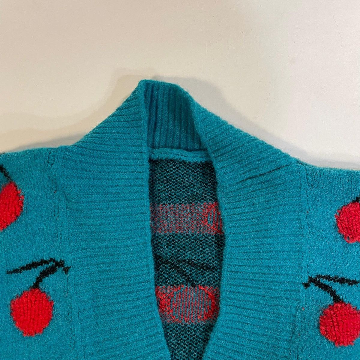 Other Multi-coloured cherry knitted cardigan sweater vintage Size L / US 10 / IT 46 - 3 Thumbnail