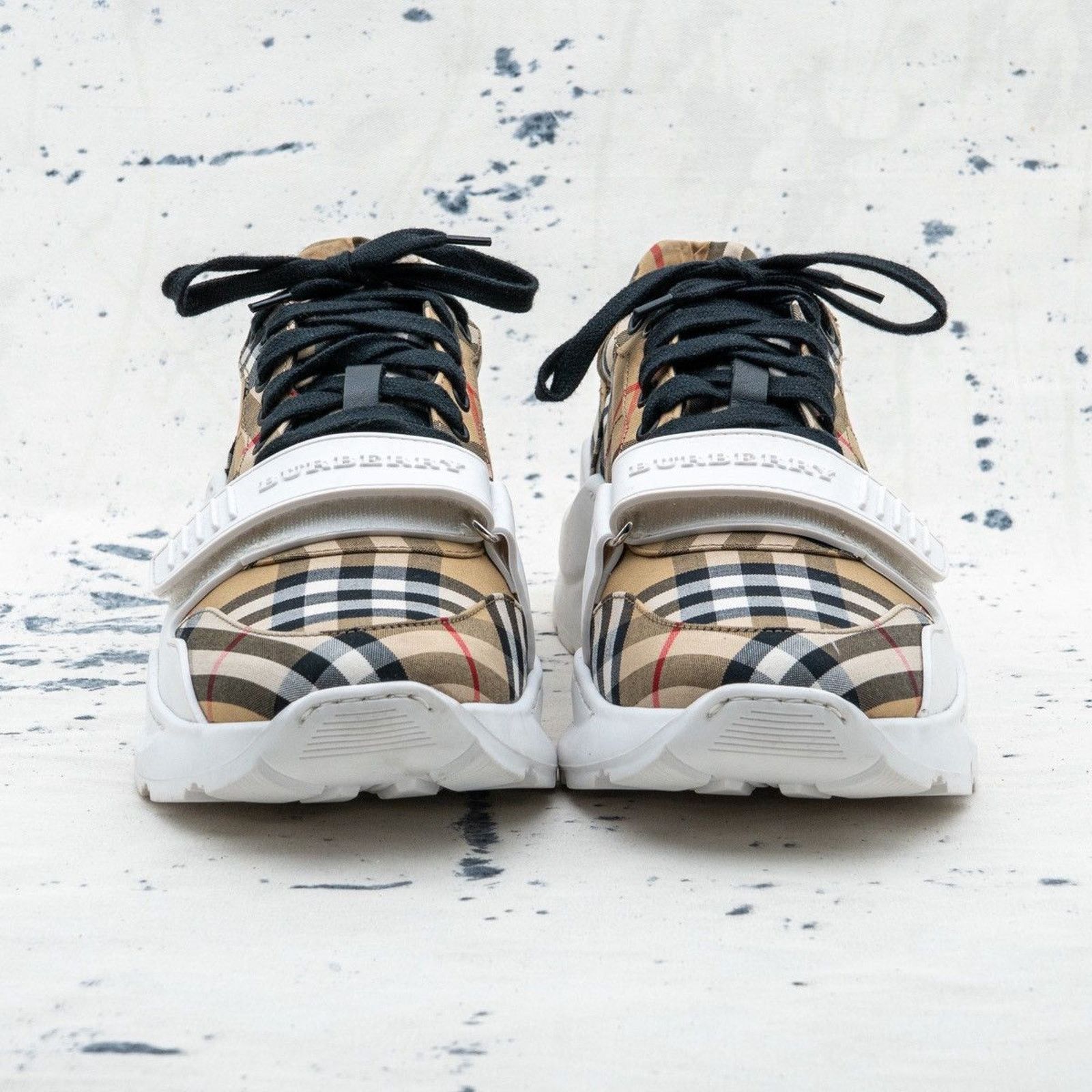 Burberry Burberry men’s check monogram vintage logo sneakers Size US 9.5 / EU 42-43 - 2 Thumbnail