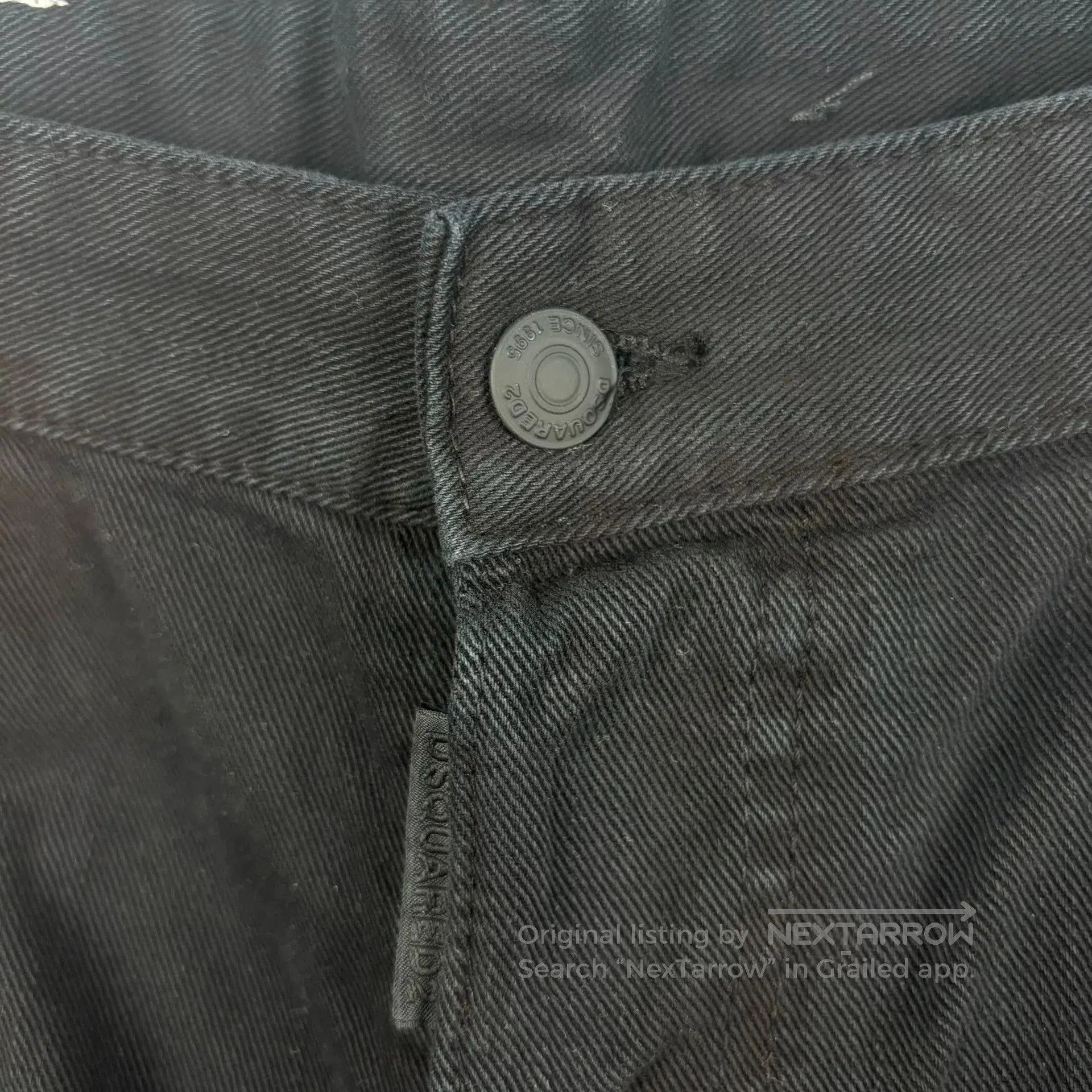 Dsquared2 dsquared2 black logo denim pants size 53. Size US 42 / EU 58 - 3 Thumbnail
